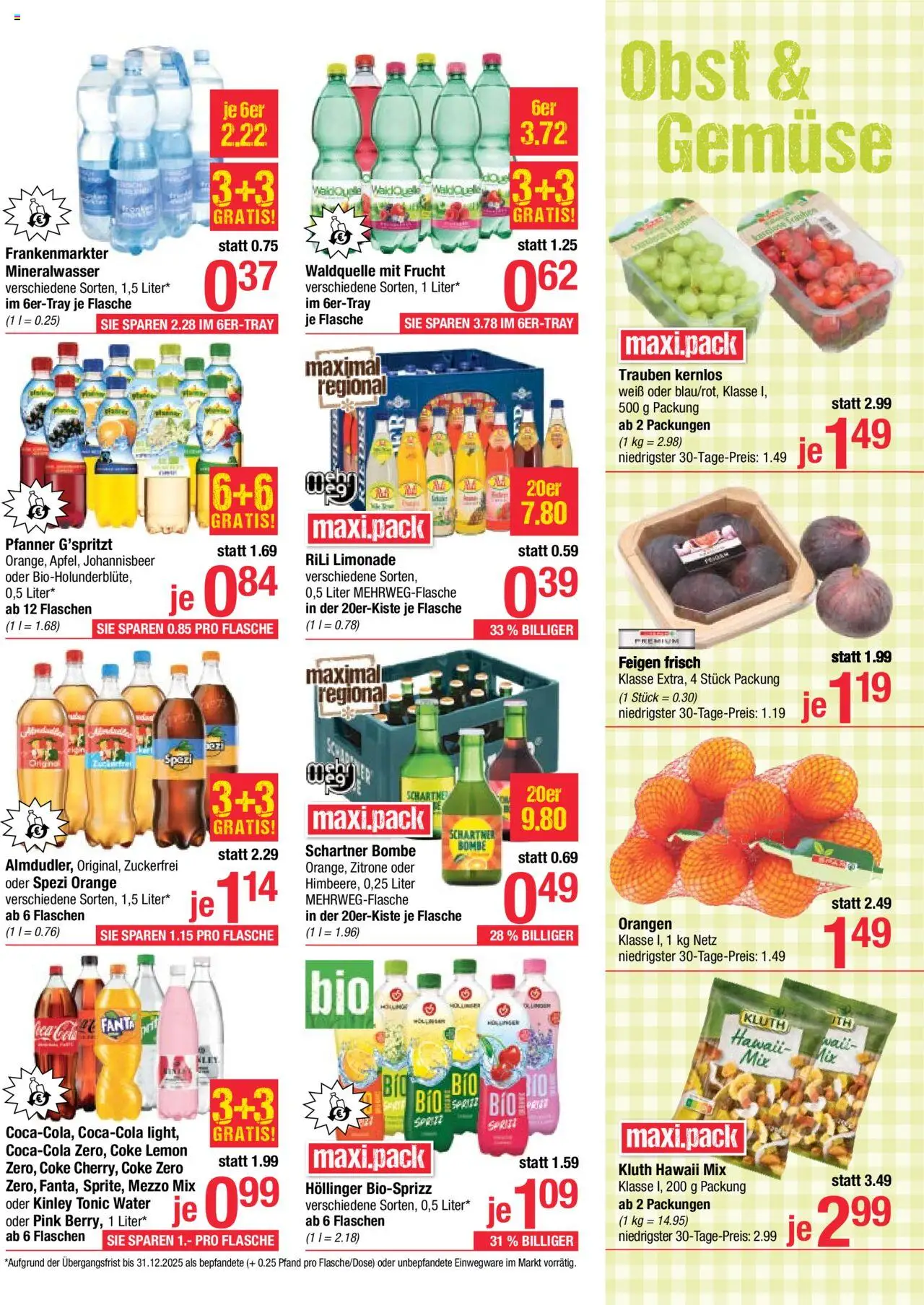 Maximarkt Flugblatt gültig ab 22.09.2025 | Seite: 9 | Produkte: Gemüse, Obst, Zitrone, Orangen