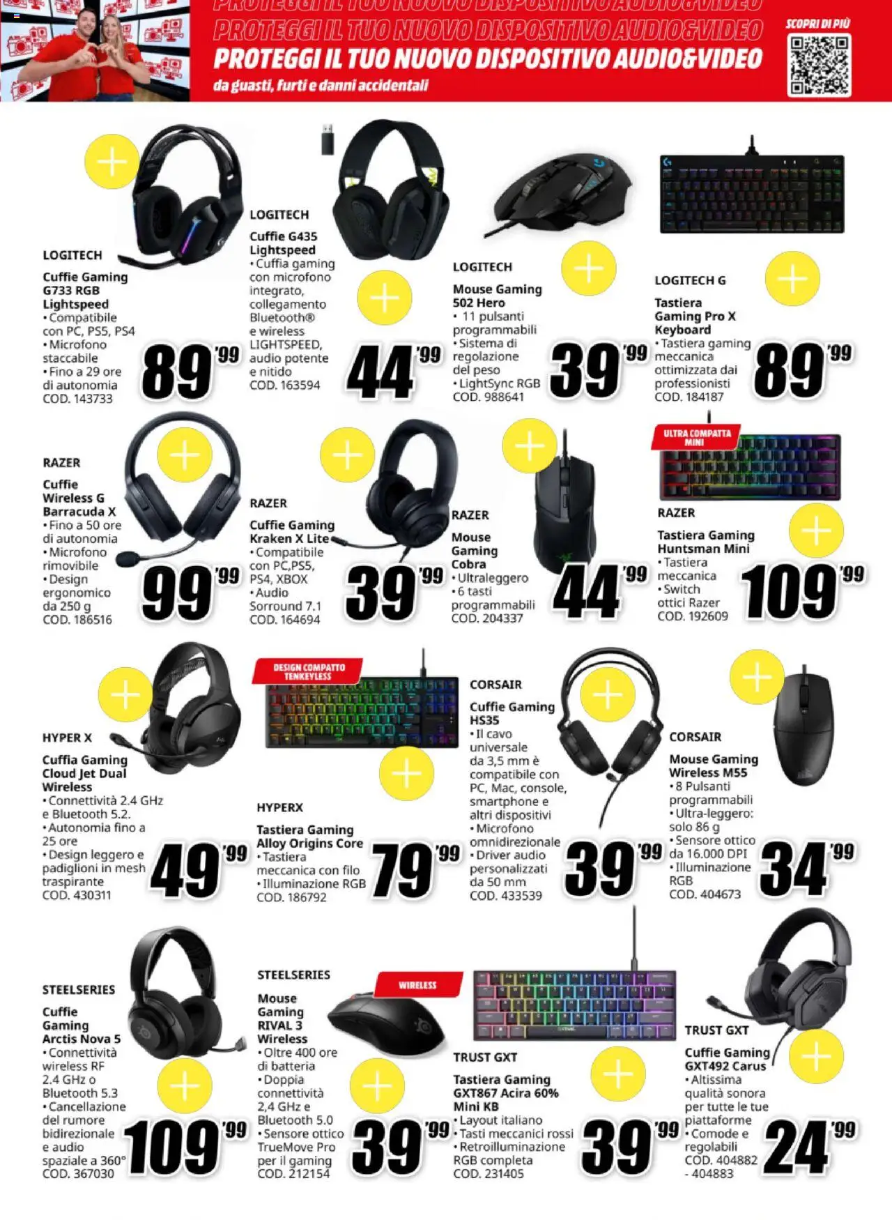 Volantino Media World del 03.10.2025 | Pagina: 15 | Prodotti: Tastiera, Cuffie, Xbox, Batteria