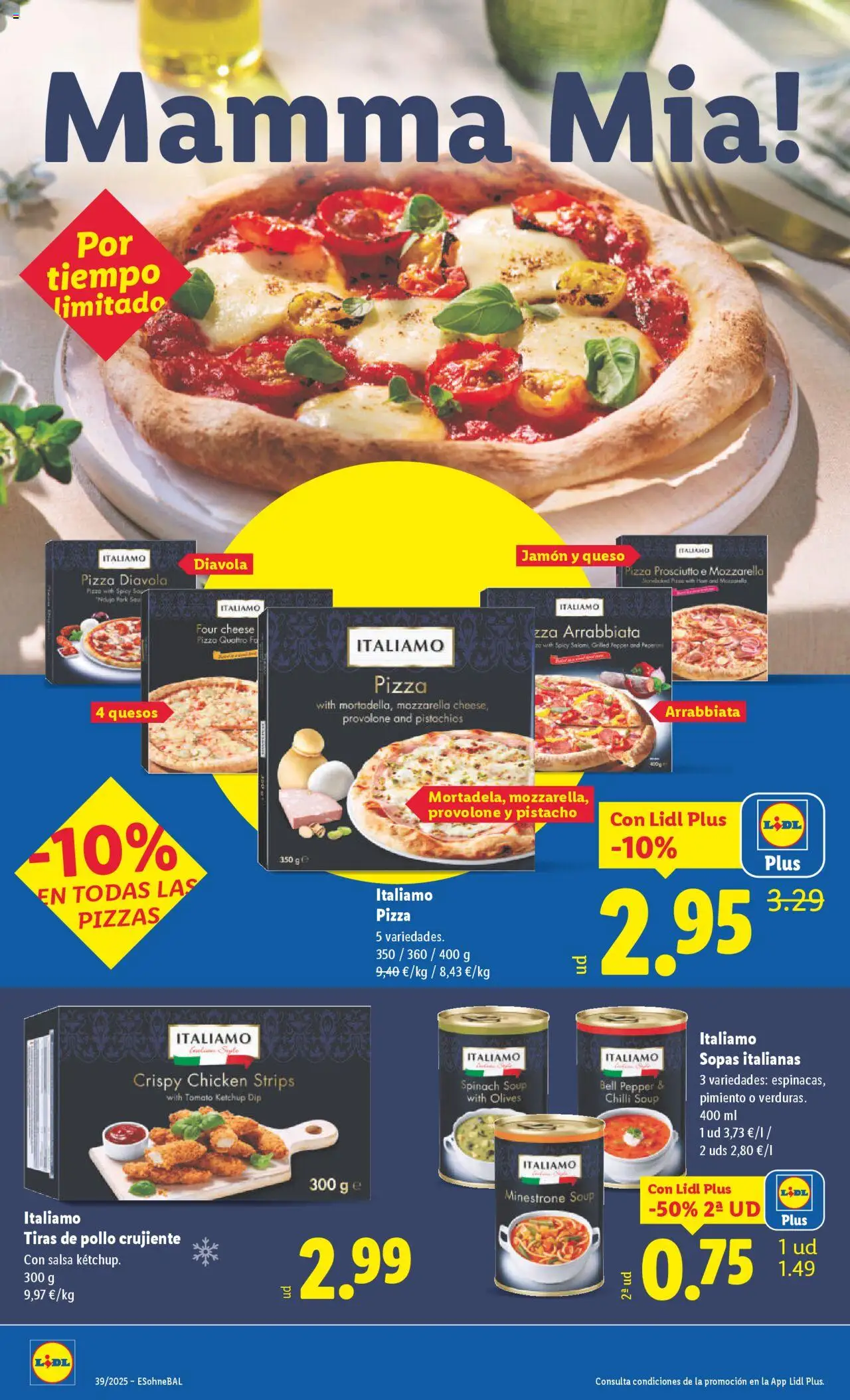 Lidl folleto │ válido desde el 22.09.2025 | Página: 26 | Productos: Queso, Pizza, Κάδος απορρυμάτων, Κλειδαριά της πόρτας