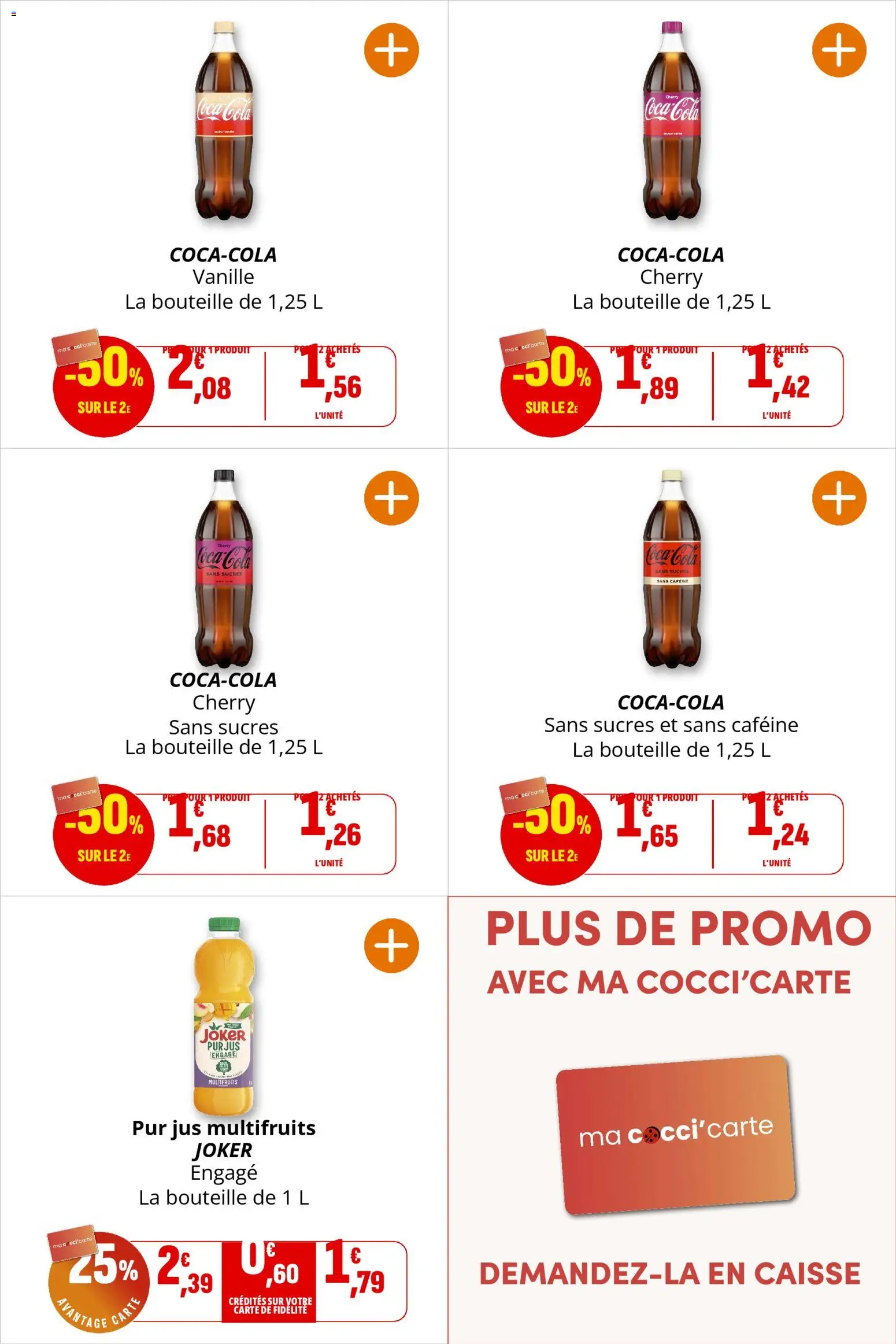 {H1} | Page: 36 | Produits: Coca cola, Jus
