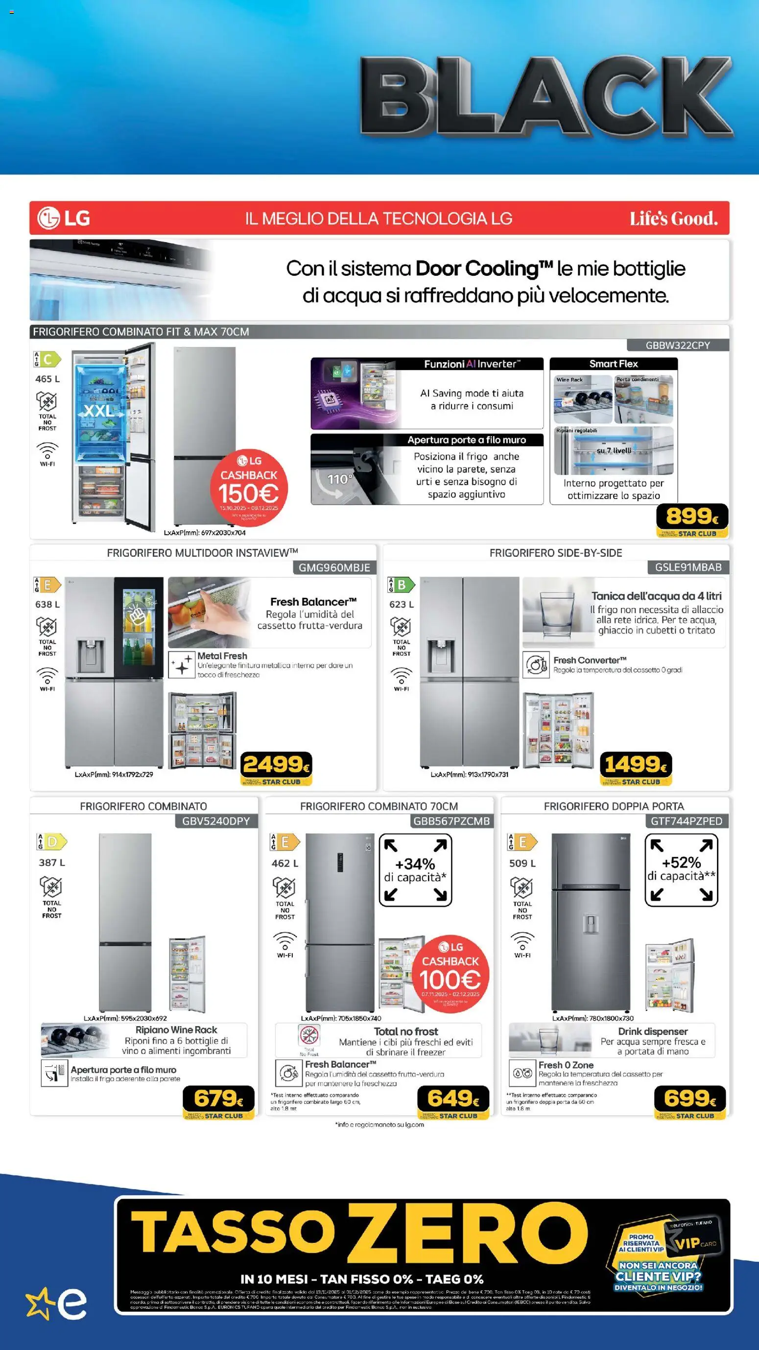 Volantino Euronics del 13.11.2025 | Pagina: 455 | Prodotti: Acqua, Freezer, Frigorifero, Frigorifero combinato