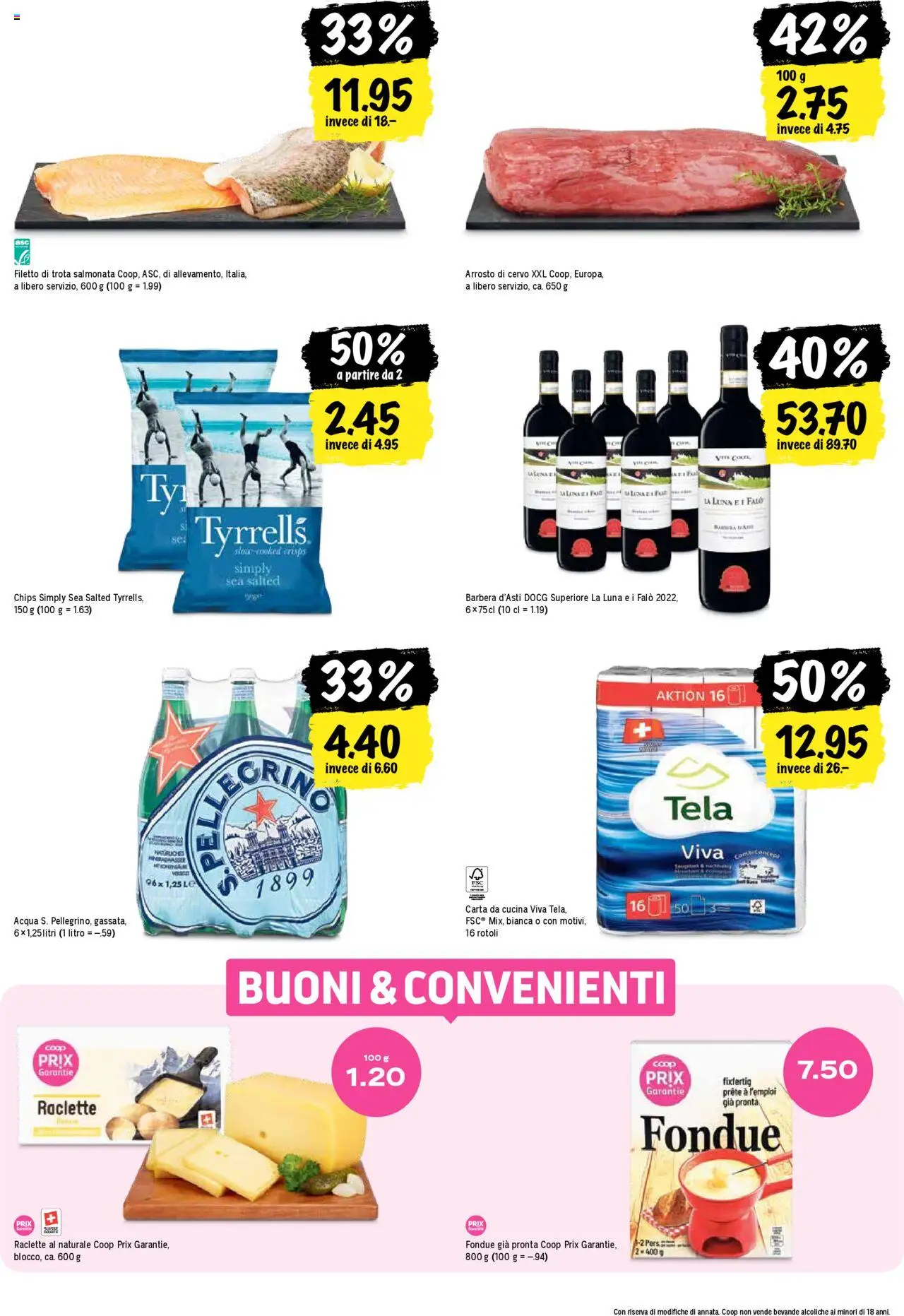 Coop - Una settimana di azioni – gültig ab 09.10.2025 | Seite: 22 | Produkte: Chips, Raclette, Fondue