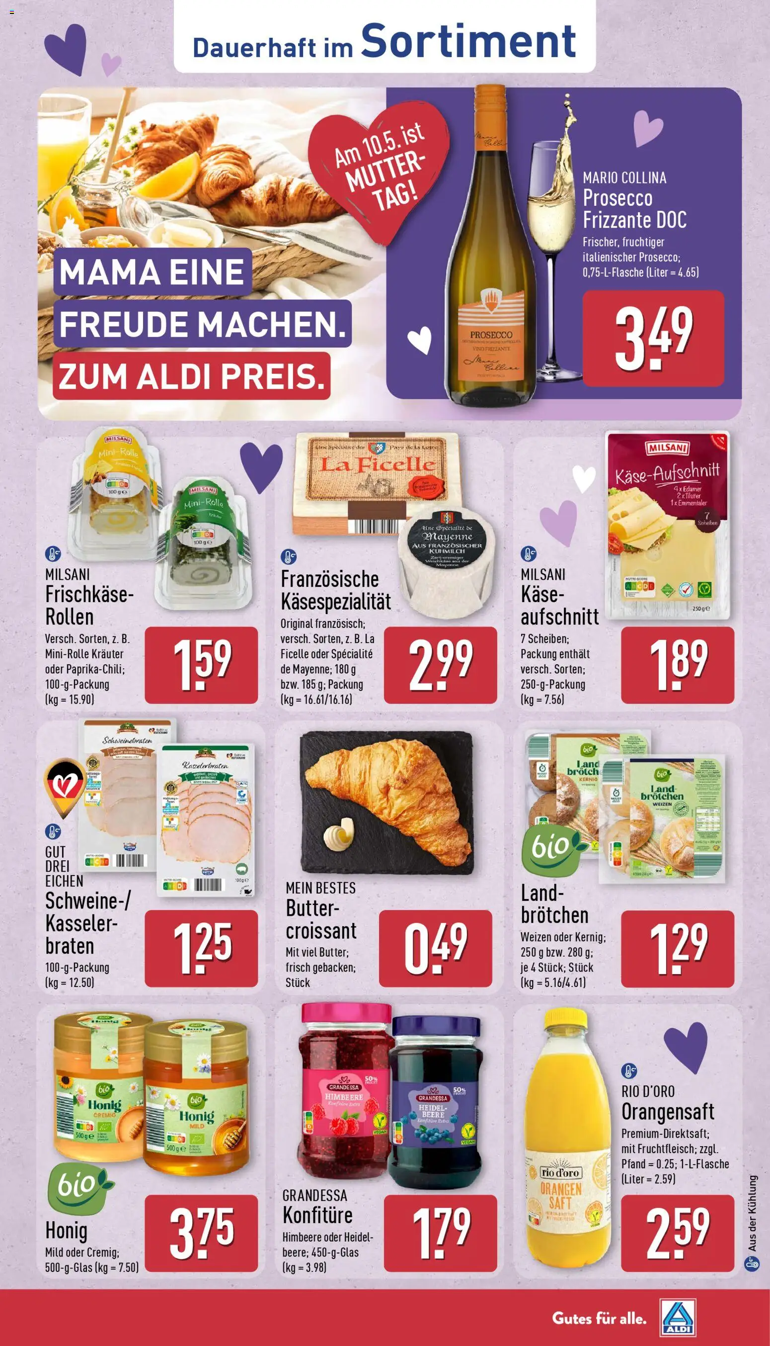 Aldi Prospekt 	 – gültig ab 04.05.2026 | Seite: 33 | Produkte: Käse, Orangensaft, Croissant, Himbeere