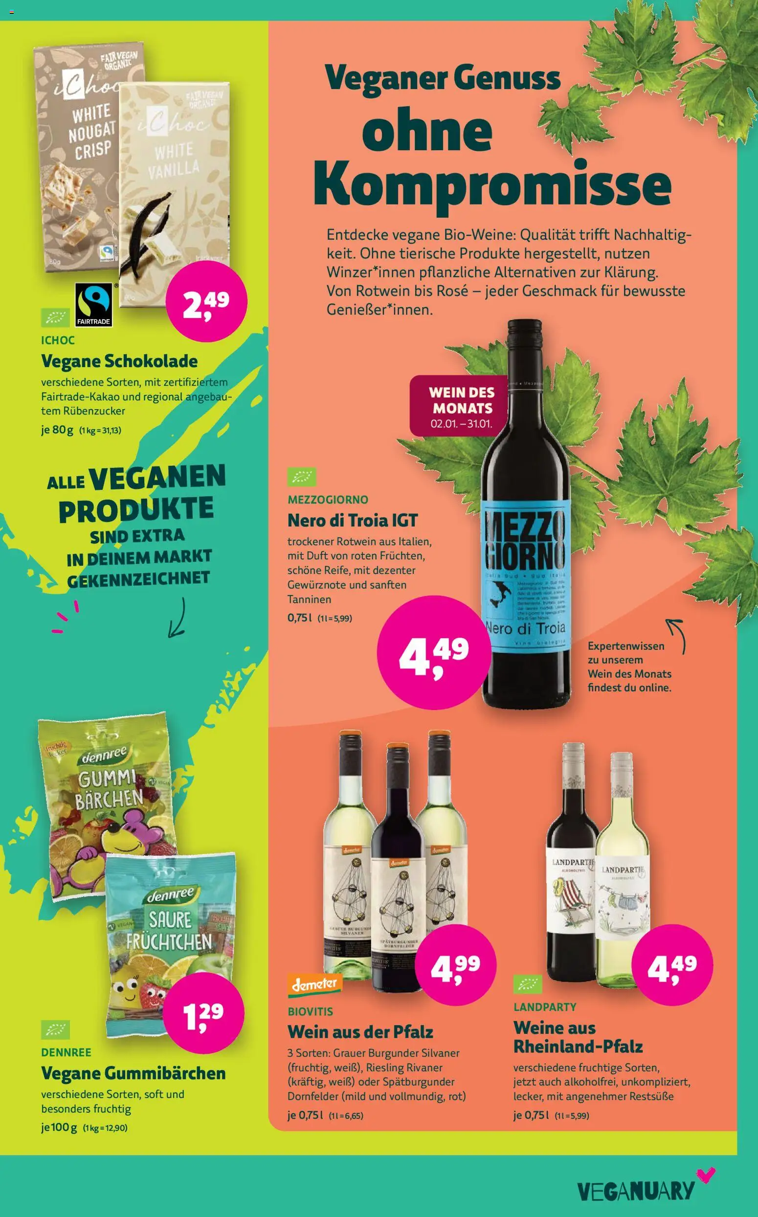 BioMarkt Prospekt – gültig ab 02.01.2026 | Seite: 9 | Produkte: Schokolade, Rotwein, Duft, Wein