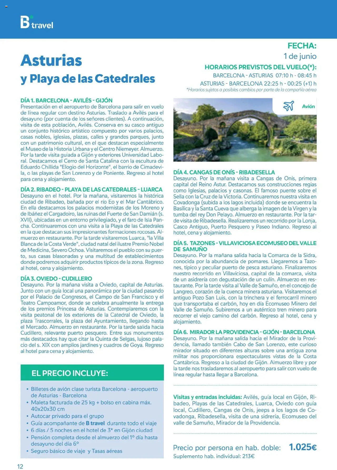 B the travel brand Viatges i Excursions │ válido desde el 01.05.2025 | Página: 12 | Productos: Pan, Bolso, Maleta