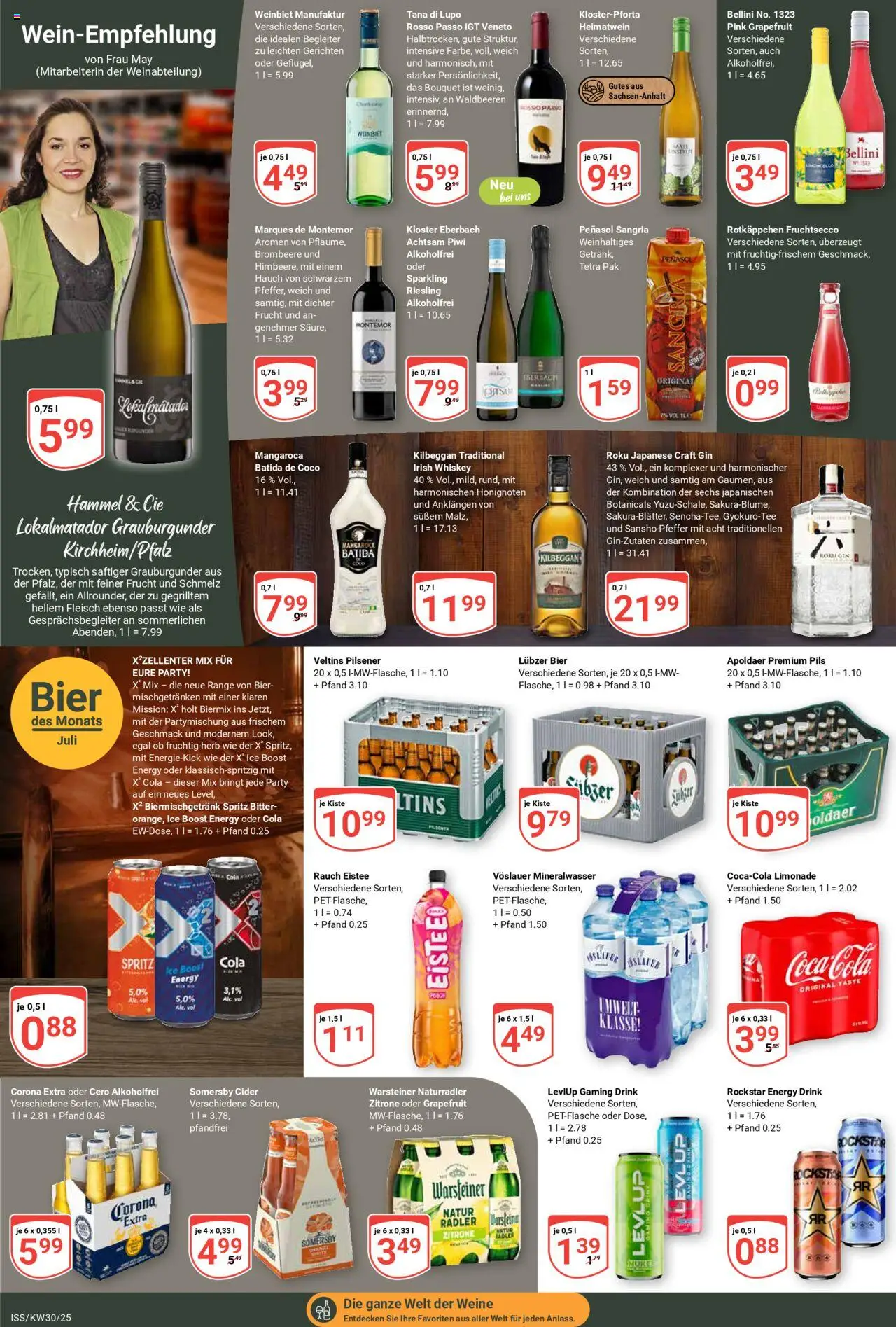 Globus Prospekt 	 - gültig ab dem 21.07.2025 | Seite: 17 | Produkte: Rockstar energy, Bier, Radler, Gin
