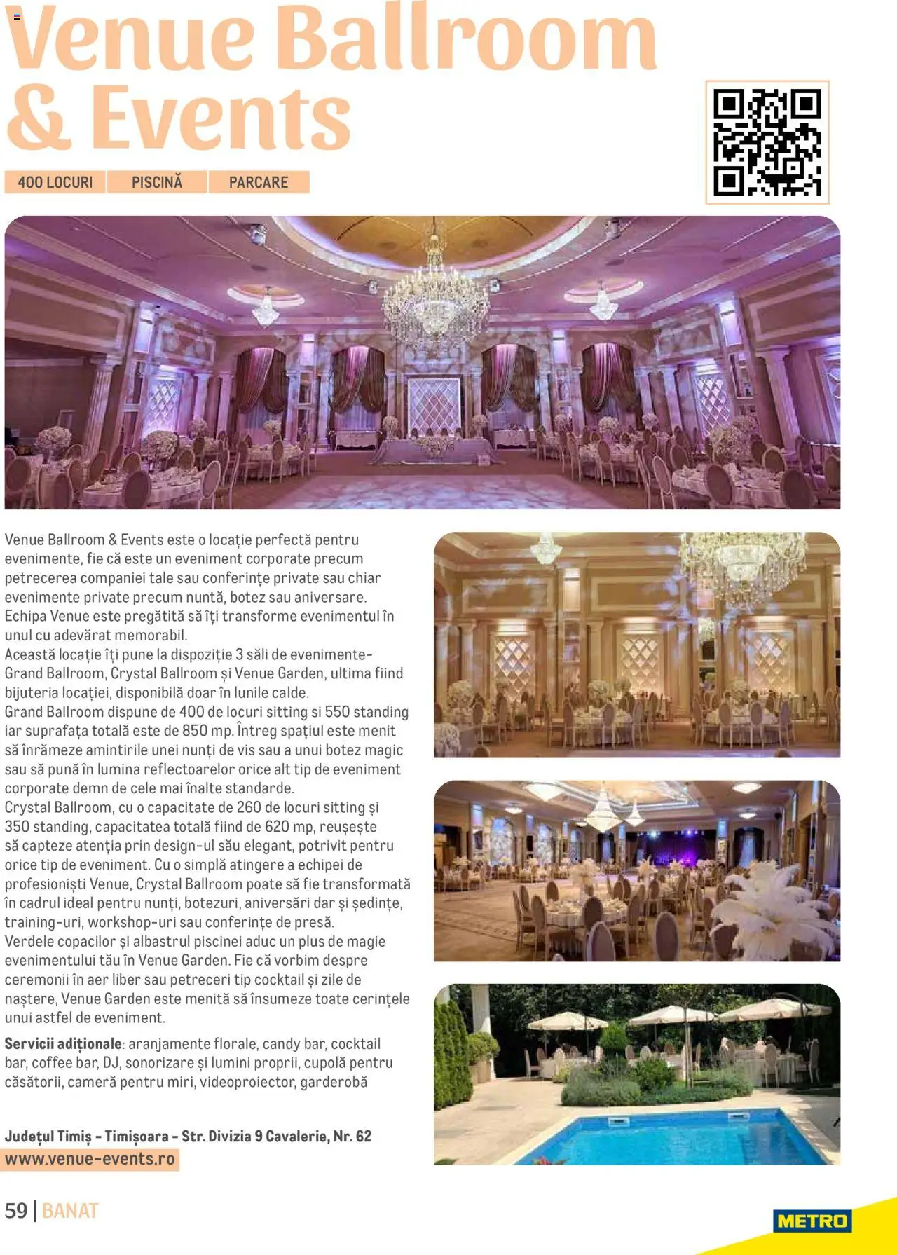 Metro catalog - Ghid Locații pentru Evenimente – valabil de la 09.05.2024 | Pagină: 59 | Produse: Cameră, Piscină, Cocktail
