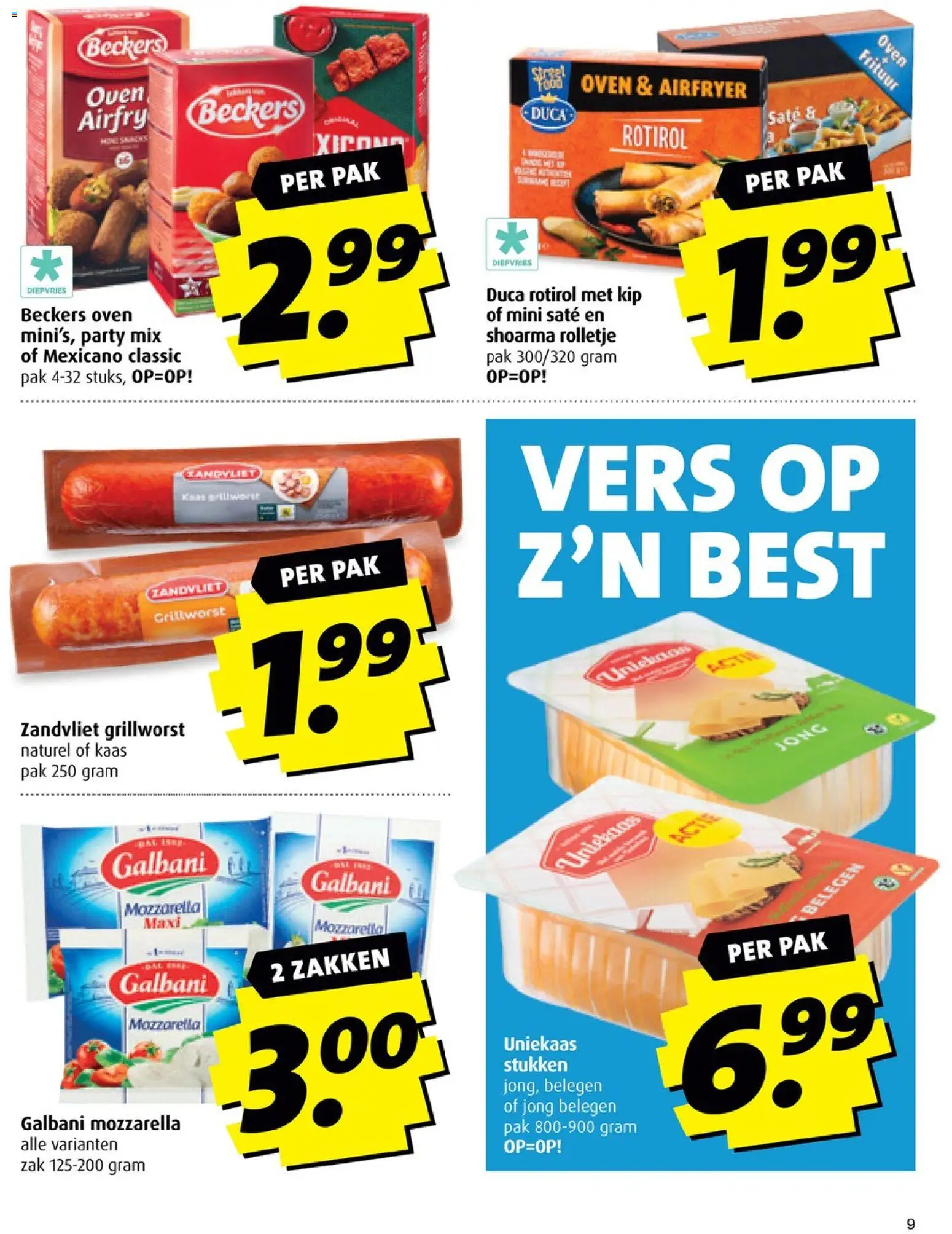 {H1} | Pagina: 9 | Producten: Kaas, Zak, Oven, Kip