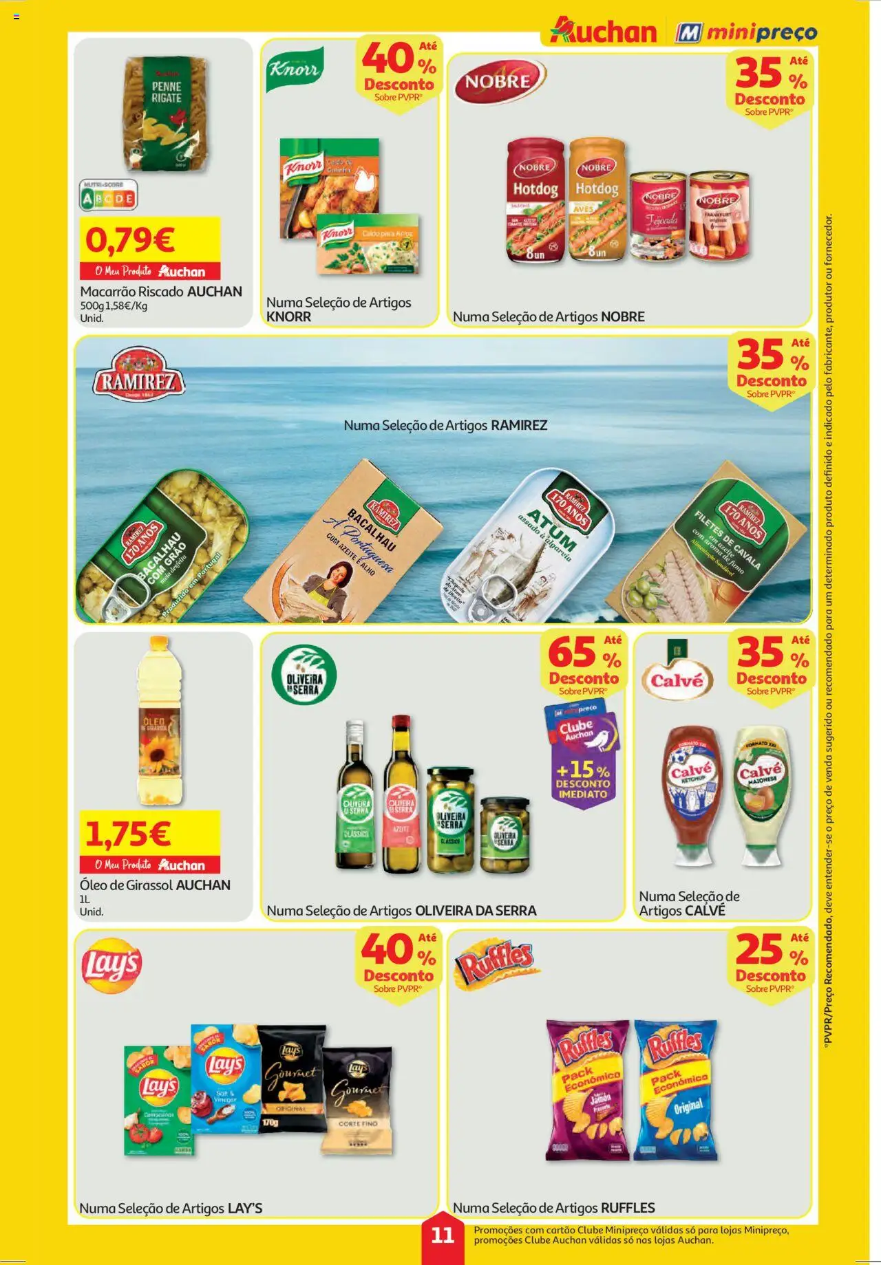 Auchan folheto │ válido de 09.10.2025 | Página: 11 | Produtos: Atum, Knorr, Óleo, Macarrão