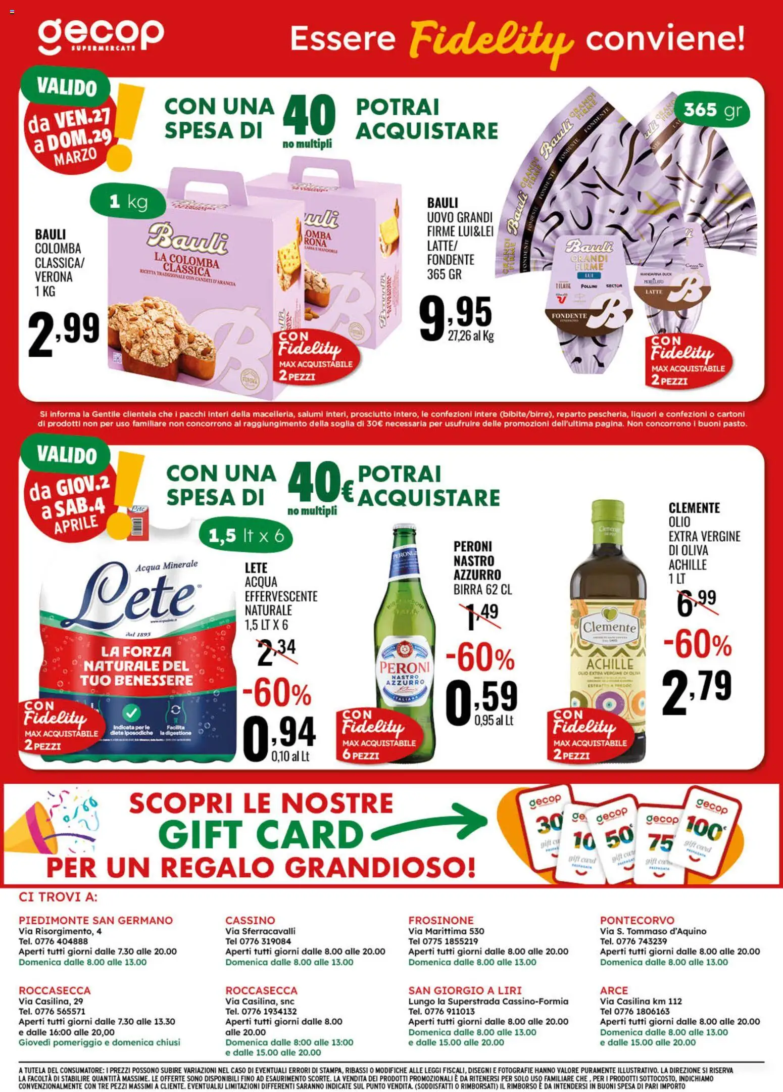 Volantino GECOP del 23.03.2026 | Pagina: 24 | Prodotti: Prosciutto, Mandorle, The, Acqua minerale