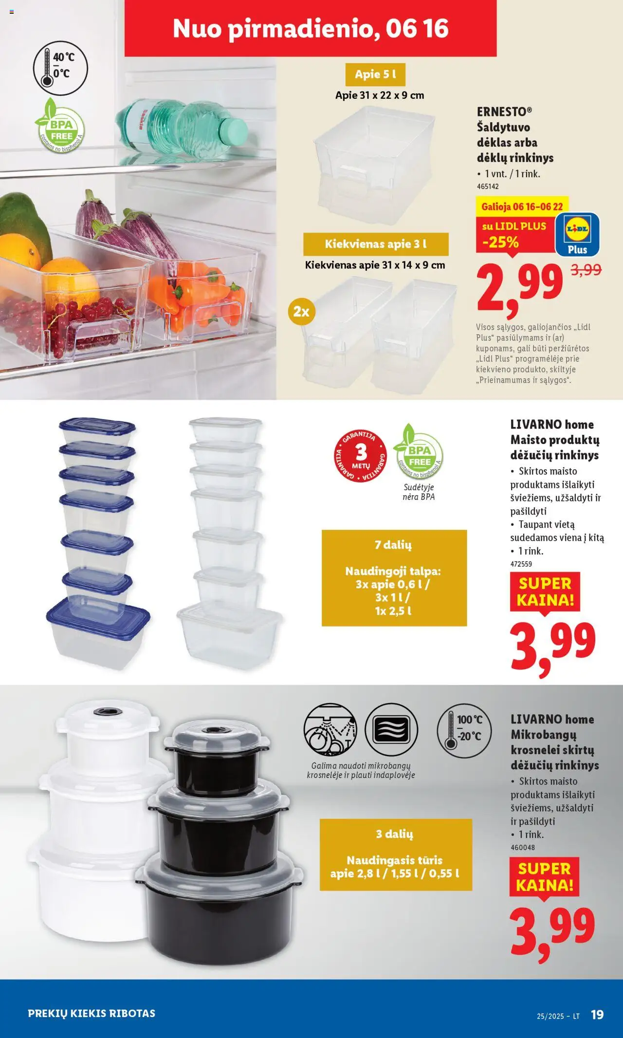 LIDL leidinys - Ne maisto prekių pasiūlymai│galioja nuo 16.06.2025 | Puslapis: 19 | Prekių: Dėklas
