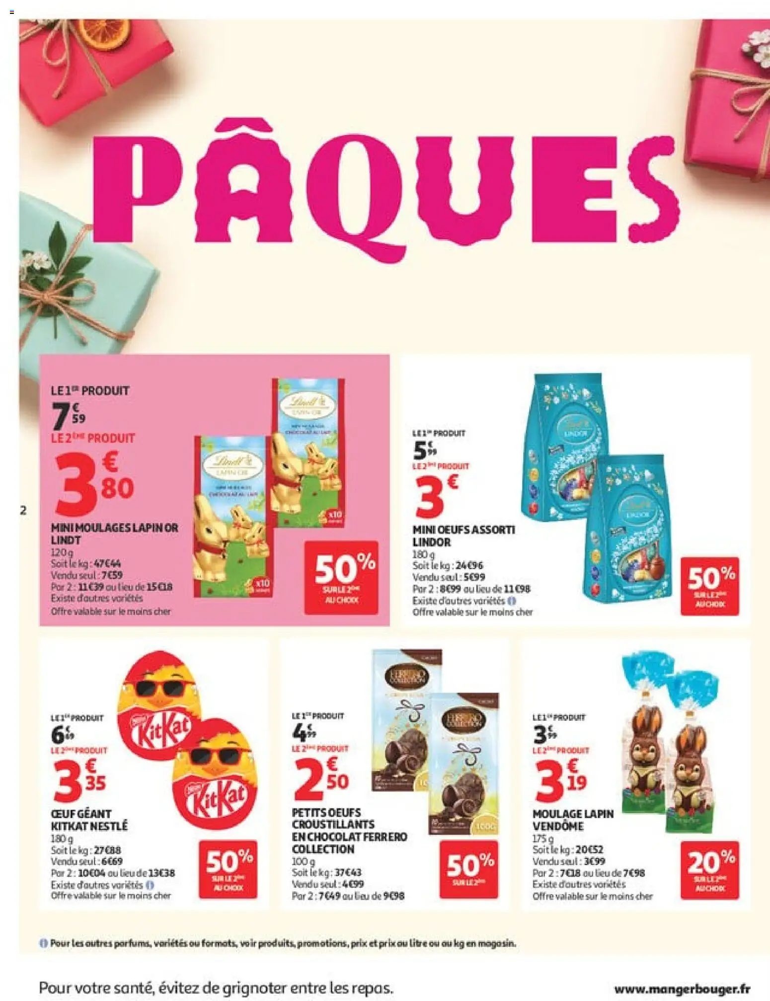 {H1} | Page: 2 | Produits: Lapin, Œufs, Chocolat, Lindt