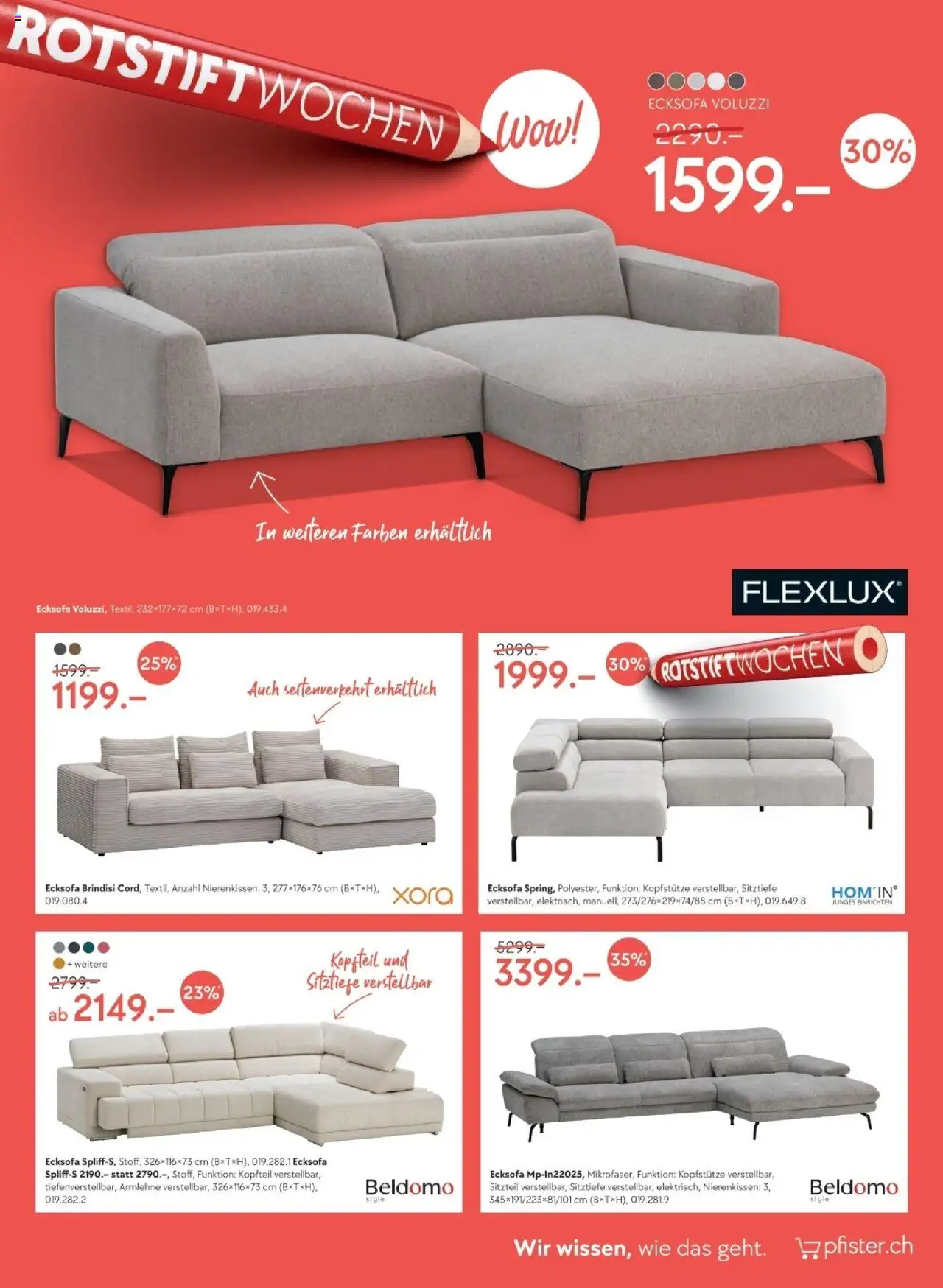 Pfister - Prospekt Rotstift 3 DE ab 29.07.2025 | Seite: 5 | Produkte: Ecksofa
