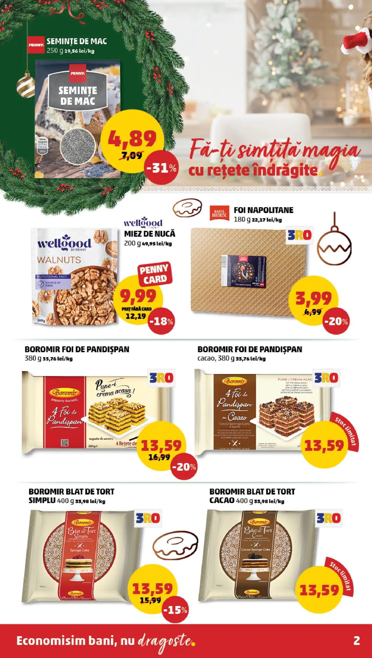 Noul catalog PENNY – valabil de la 10.12.2025 | Pagină: 2 | Produse: Semințe, Napolitane, Tort, Cremă