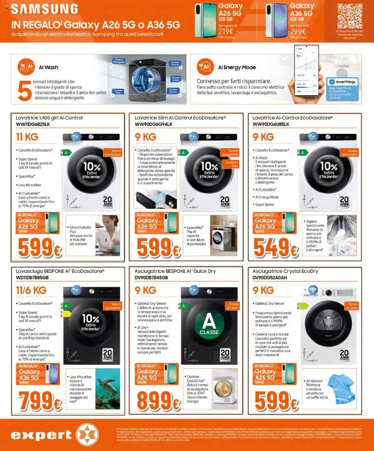 Volantino Expert del 06.09.2025 | Pagina: 34 | Prodotti: Samsung Galaxy, Detergente, Abiti, Acqua
