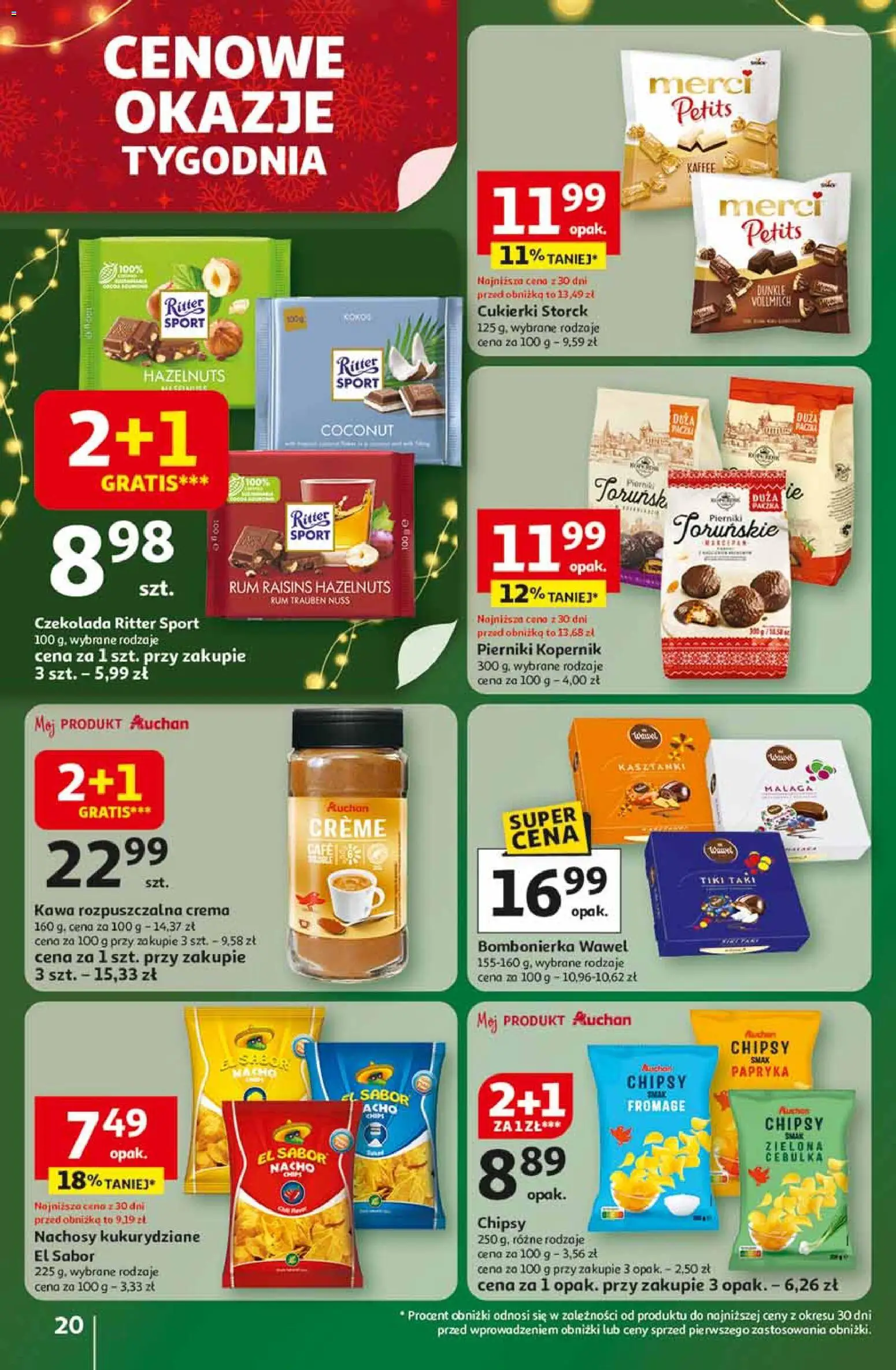 Auchan Black Friday od 13.11.2025 | Strona: 20 | Produkty: Chipsy, Kawa rozpuszczalna, Kawa, Cukierki