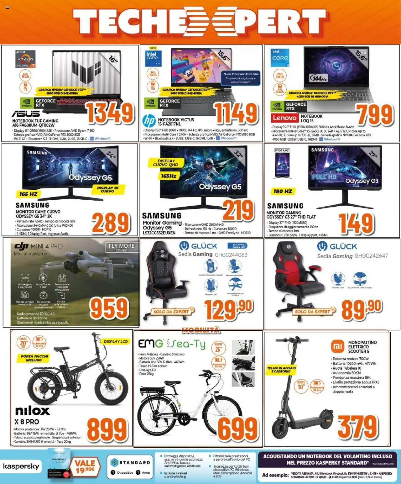 Volantino Expert del 11.09.2025 | Pagina: 27 | Prodotti: Notebook, Smartphone, Video, Sedia