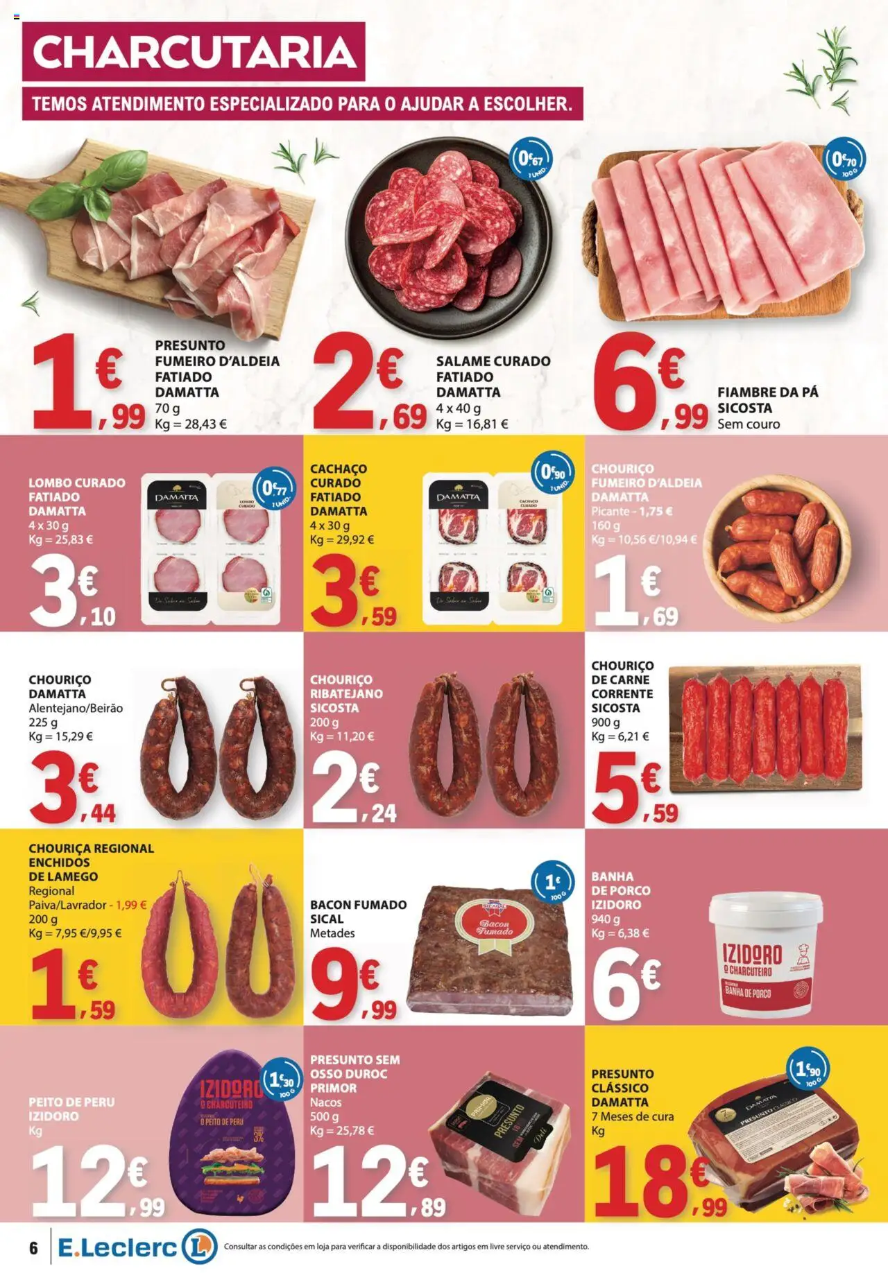 E.Leclerc folheto │ válido de 02.10.2025 | Página: 6 | Produtos: Peru, Chouriço, Carne, Pá