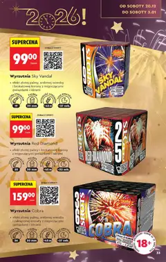 Pogląd oferty "Wyrzutnia Sky Vandal, • efekt złotej palmy, srebrnej wierzby i brokatowej korony z migoczącymi gwiazdami i iskrami" - ważna od 13.12.2025 | Strona: 33