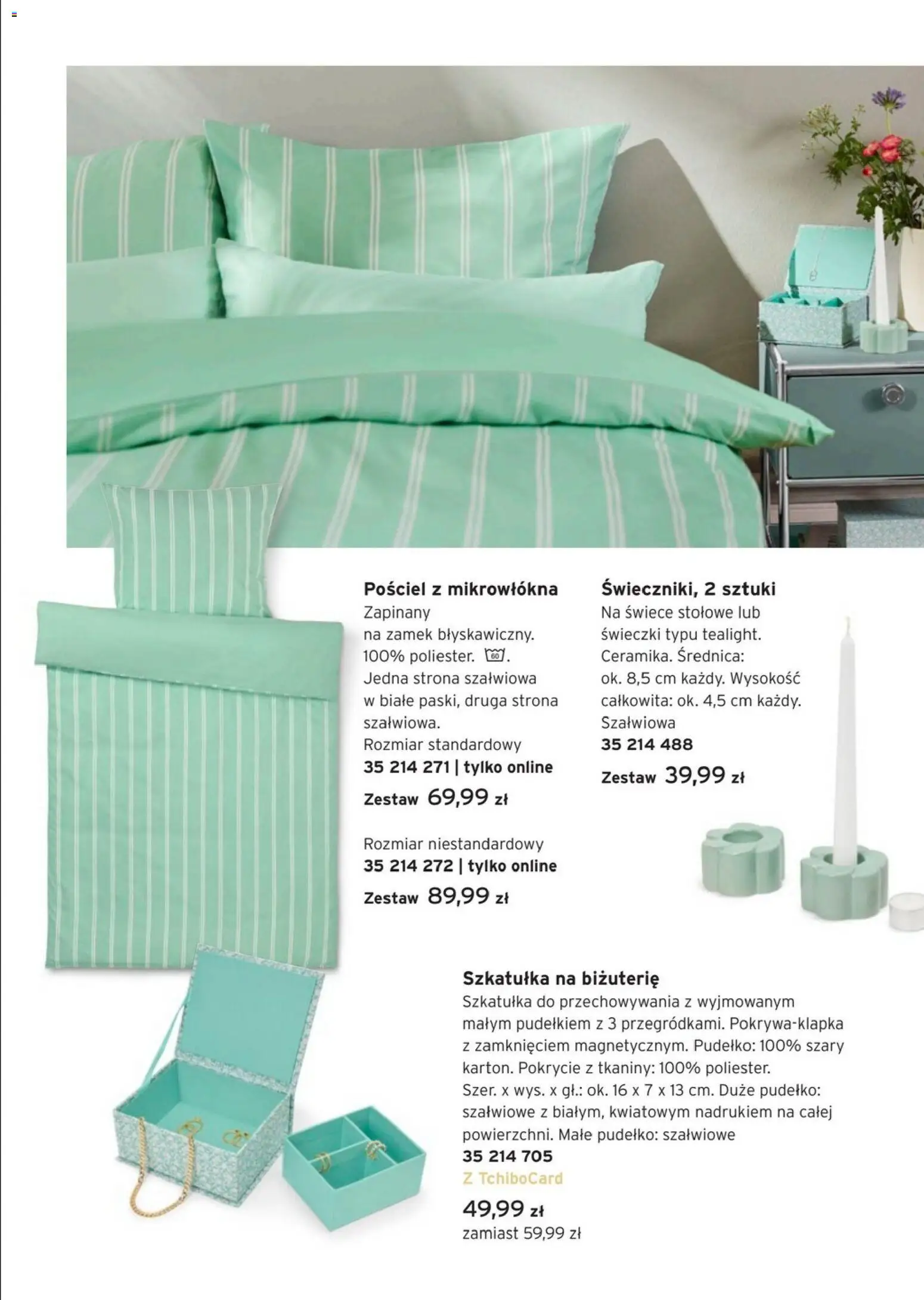 Tchibo promocje od 10.02.2026 | Strona: 9 | Produkty: Pościel, Pudełko, Świece