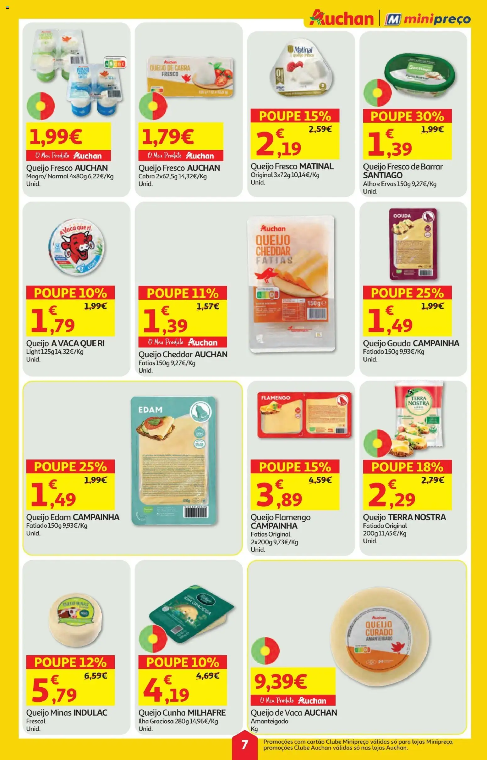 Minipreço folheto │ válido de 15.01.2026 | Página: 7 | Produtos: Campainha, Queijo, Cheddar