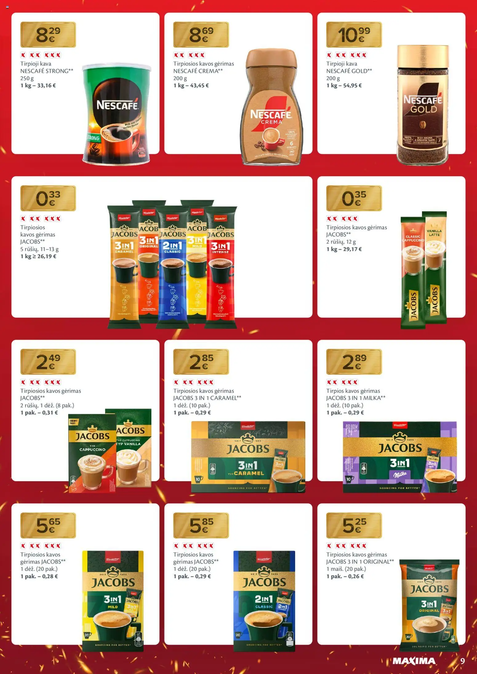 MAXIMA akcijos nuo 10.02.2026 | Puslapis: 9 | Prekių: Tirpioji kava, Kava
