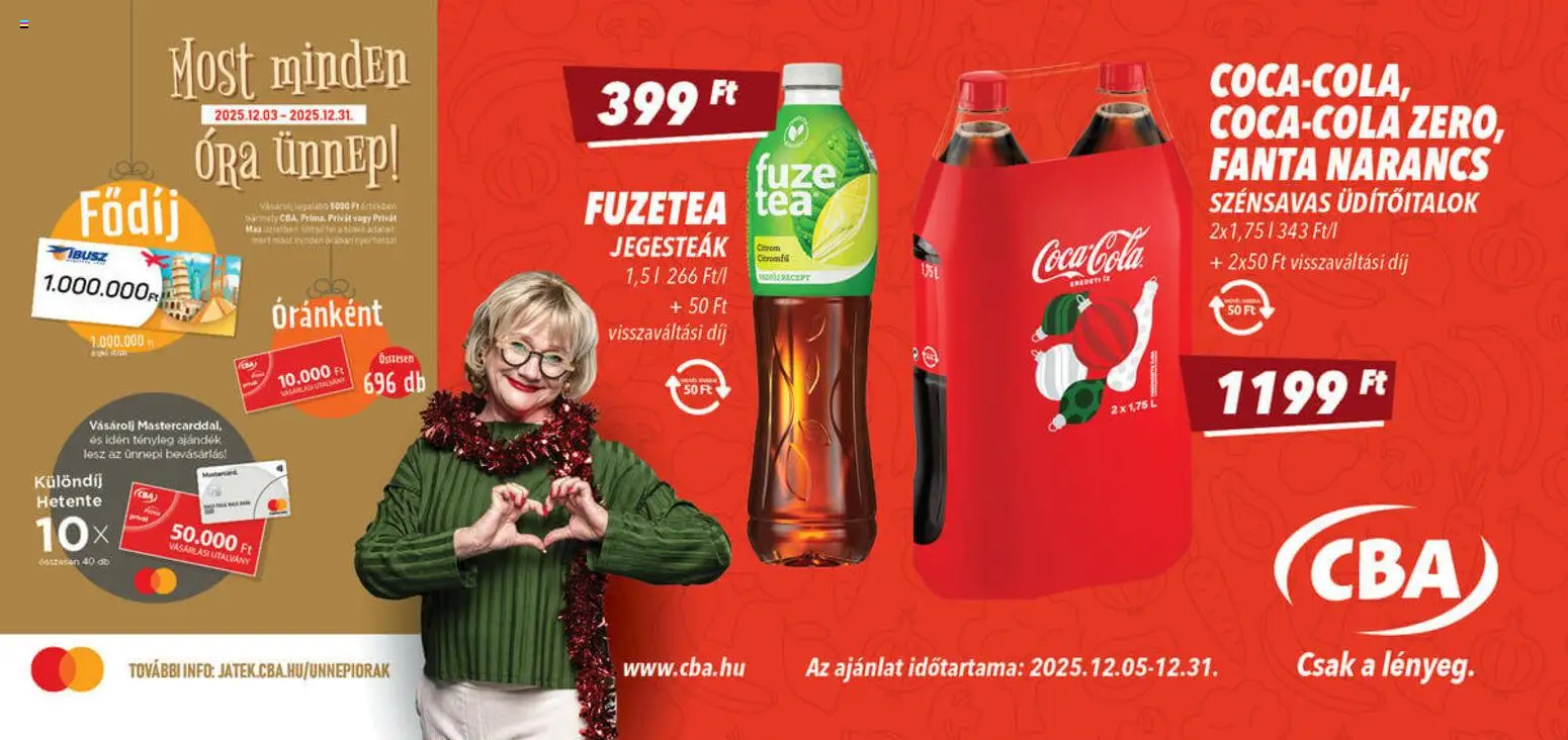 CBA akciós ujság - amely érvényes a következő dátumtól: 05.12.2025 | Oldal: 1