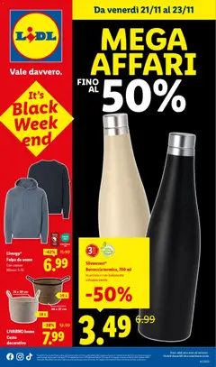 Anteprima del volantino Lidl Black Friday - Mega Affari valido a partire dal 21.11.2025