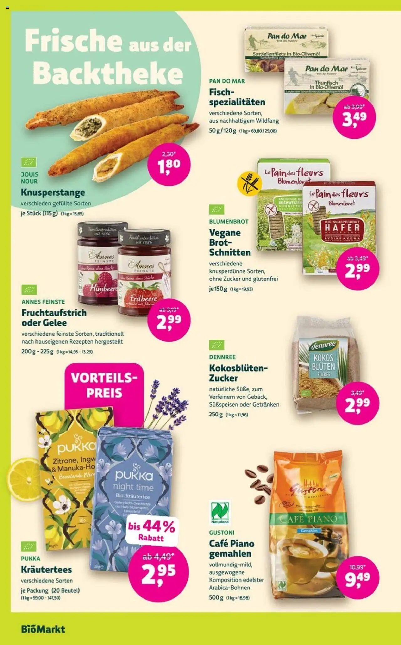 Denns BioMarkt Angebote - gültig ab dem 13.08.2025 | Seite: 8 | Produkte: Thunfisch, Fisch, Zucker, Brot