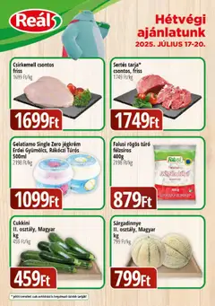 Reál Bevásárló hétvége - Kelet Magyarország - amely érvényes a következő dátumtól: 17.07.2025