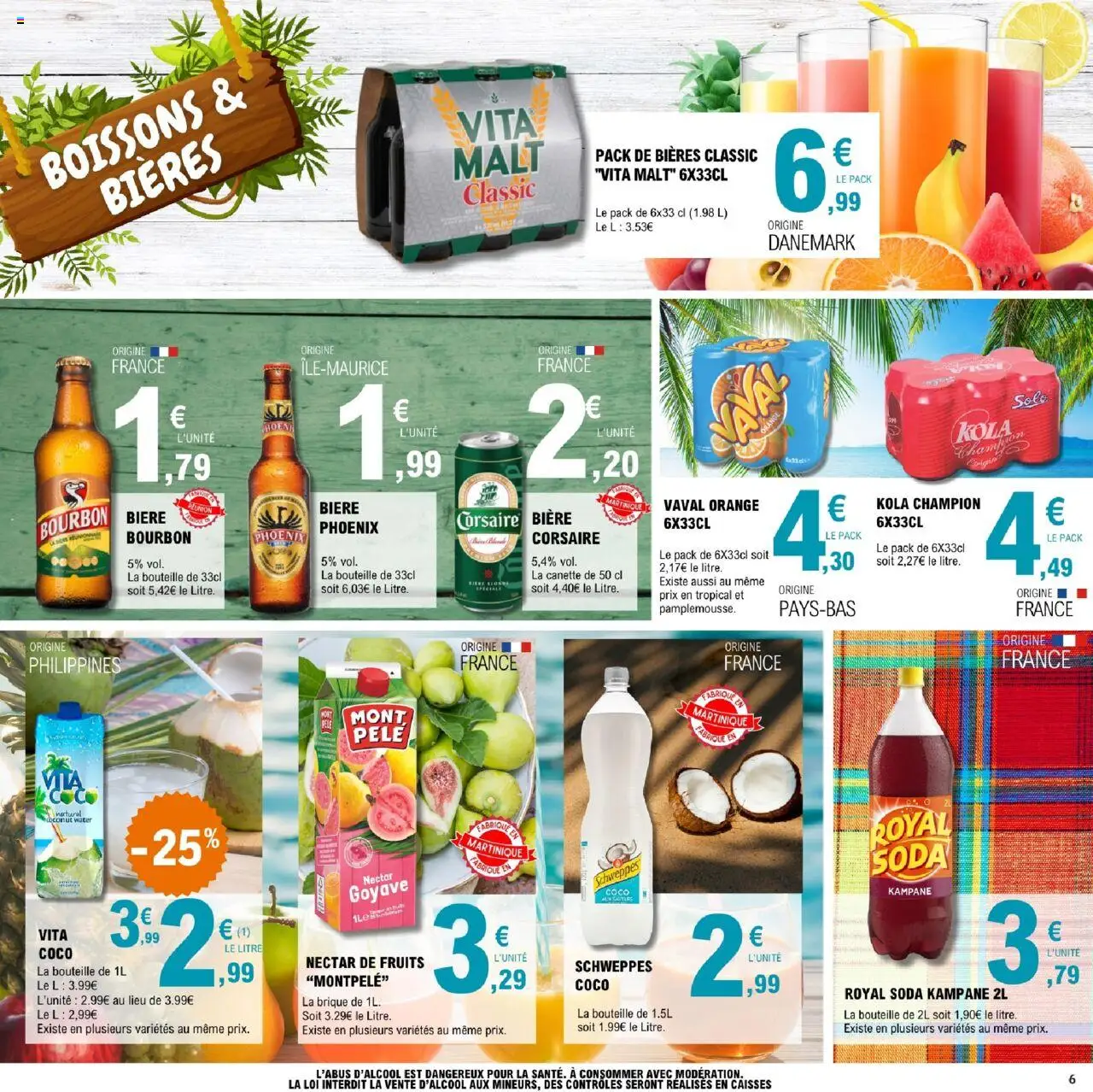  | Page: 6 | Produits: Goyave, Orange, Schweppes Coco, Pele