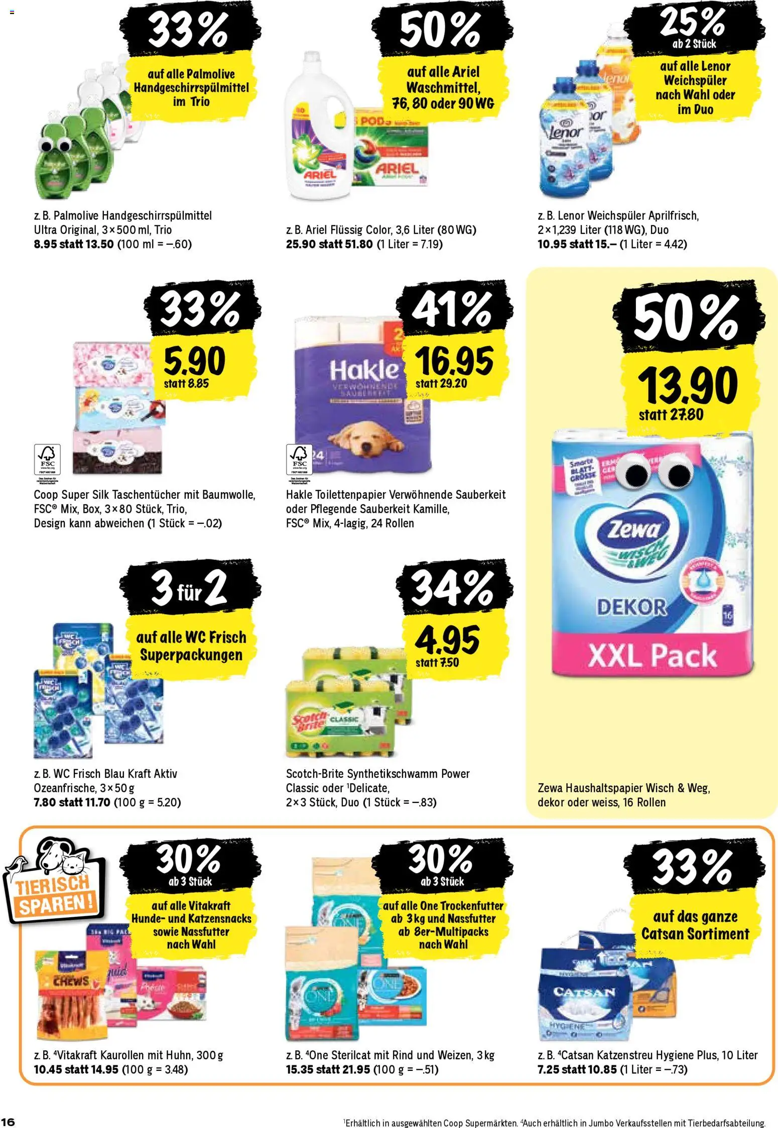 Coop Aktionen – gültig ab 22.12.2025 | Seite: 16 | Produkte: Weichspüler, Toilettenpapier