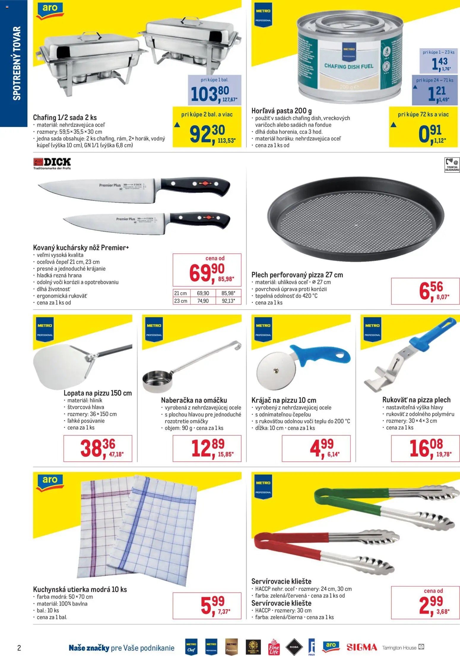 Nové Metro akcie – leták je platný od 22.10.2025 | Strana: 2 | Produkty: Pizza, Krájač