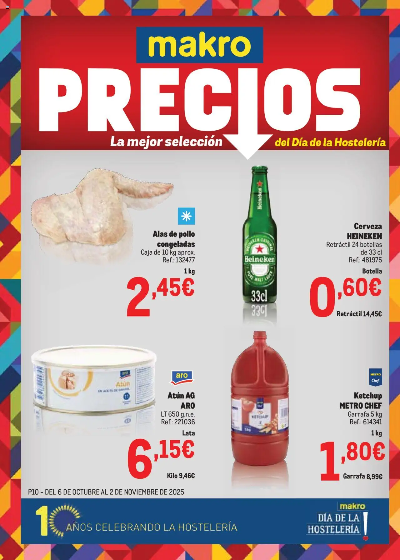Makro - Precios Norte II │ válido desde el 06.10.2025 | Página: 1 | Productos: Cerveza, Σπανάκι, Caja