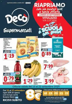 Anteprima del volantino Decò Supermercati - Vitulazio catalogo valido a partire dal 15.09.2025