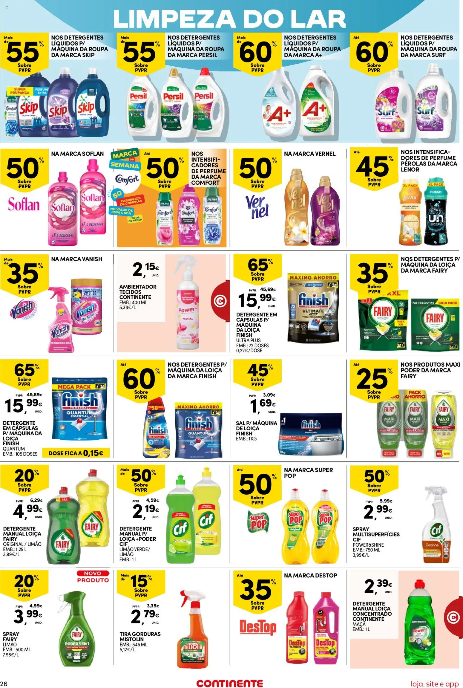 Continente Semanal Continente Bom Dia │ válido de 21.04.2026 | Página: 26 | Produtos: Perfume, Sal, Maça, Persil
