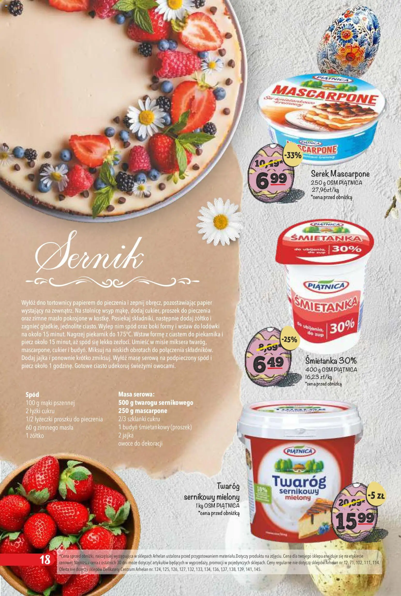 Arhelan gazetka - Smaki Wielkanocy od 20.03.2026 | Strona: 18 | Produkty: Piekarnik, Masło, Owoce, Cukier
