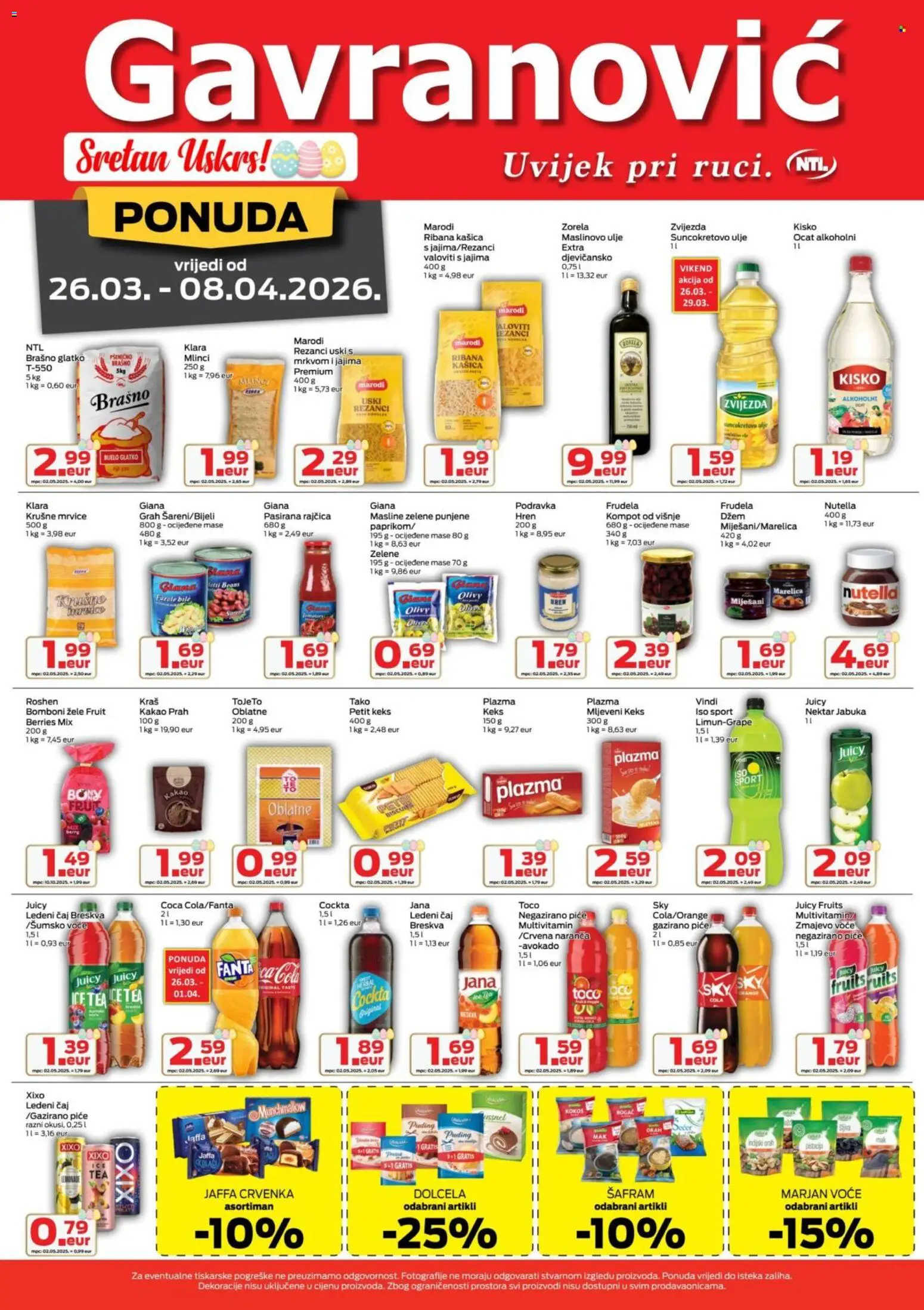 Gavranović katalog | vrijedi od 26.03.2026 | Stranica: 3 | Proizvodi: Ulje, Ledeni čaj, Breskva, PC