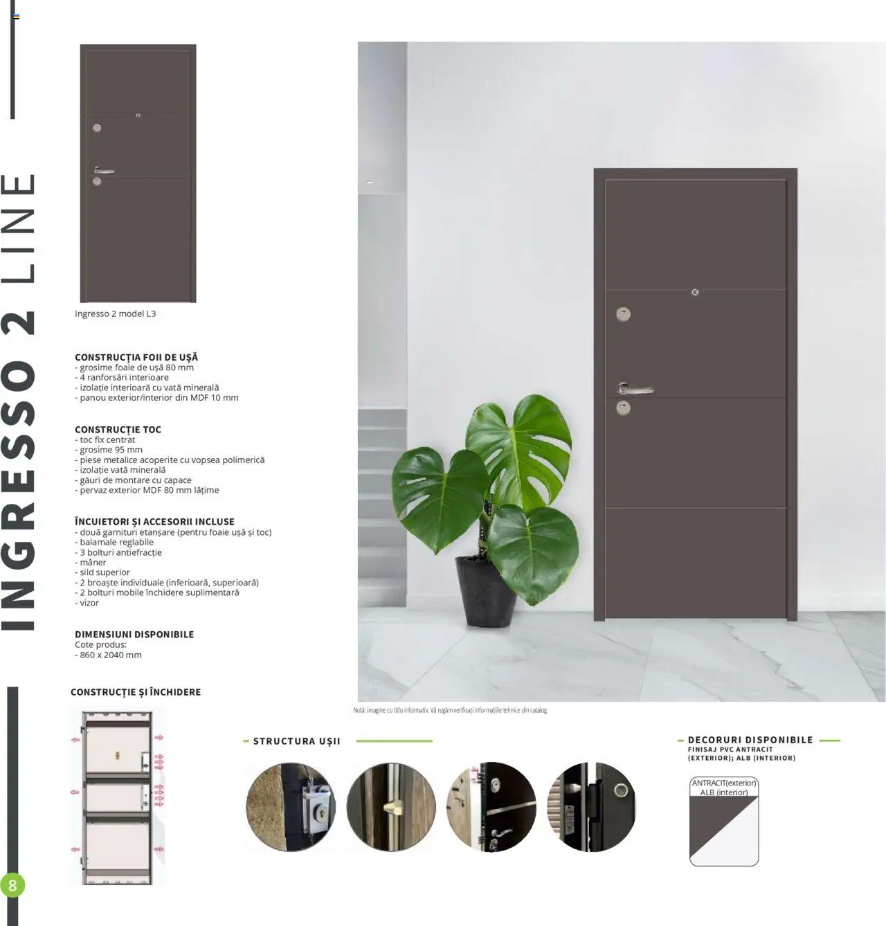 Noul catalog Proges – valabil de la 01.08.2025 | Pagină: 8 | Produse: Vopsea, Mâner, Ușă