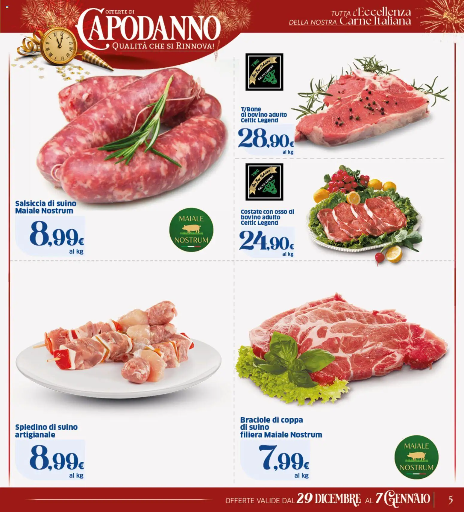Volantino SIGMA del 29.12.2025 | Pagina: 5 | Prodotti: Bovino, Maiale, Suino, Salsiccia
