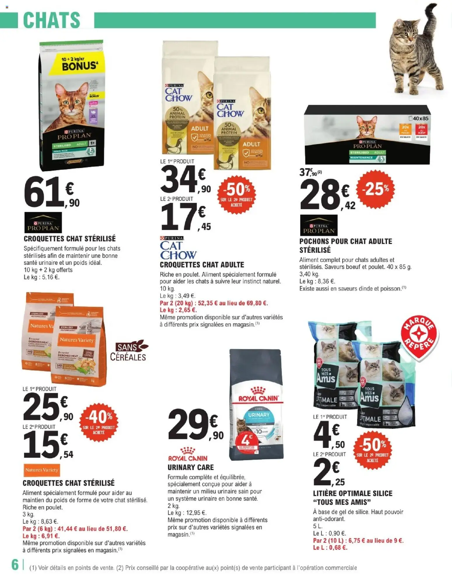 {H1} | Page: 6 | Produits: Base, Poids, Litière, Céréales