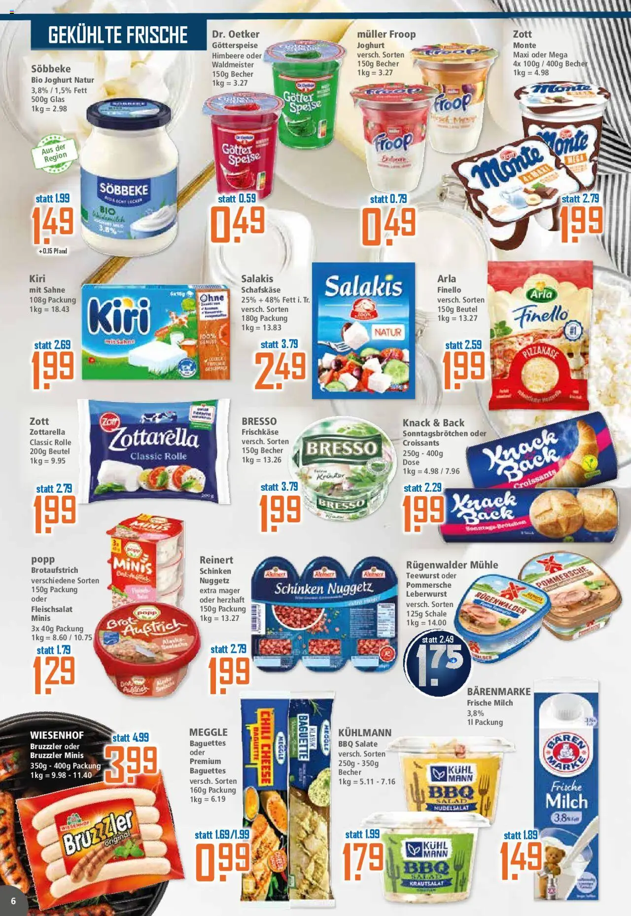 Klaas & Kock Prospekt 	 - gültig ab dem 18.08.2025 | Seite: 6 | Produkte: Milch, Baguette, Himbeere, Schafskase