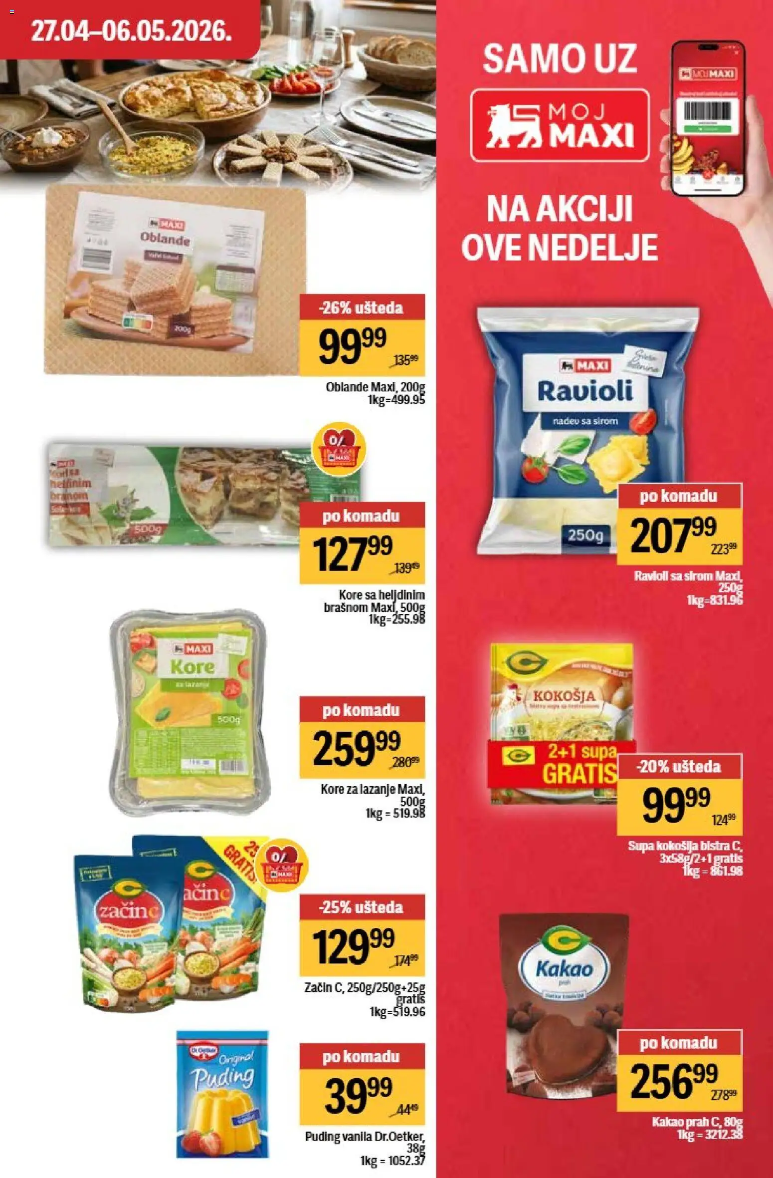 Maxi katalog - važi od 27.04.2026 | Strana: 25 | Proizvode: Puding, Lazanje