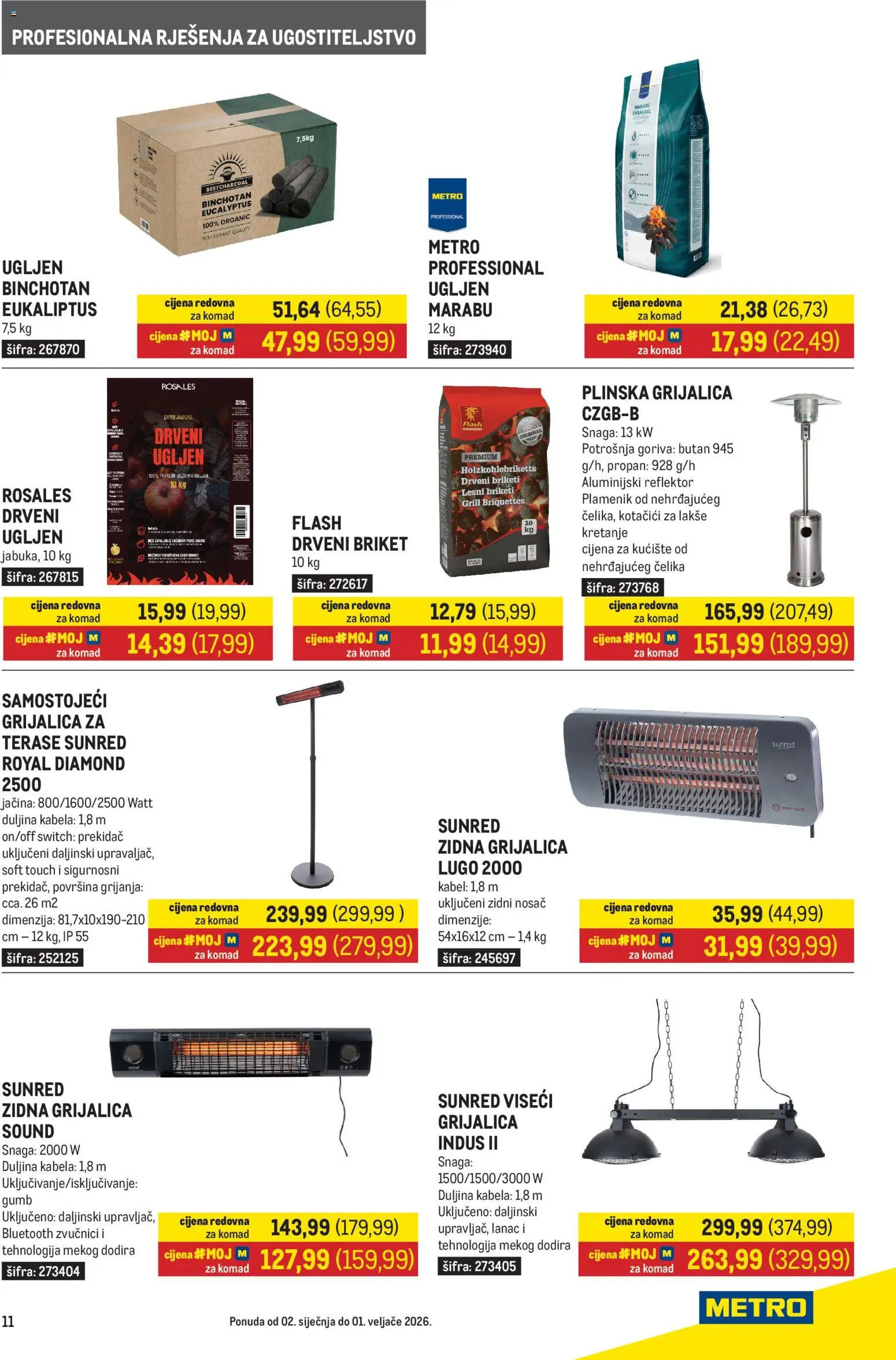 Metro katalog | vrijedi od 02.01.2026 | Stranica: 11 | Proizvodi: Jabuke, Reflektor, Kabel, Briketi