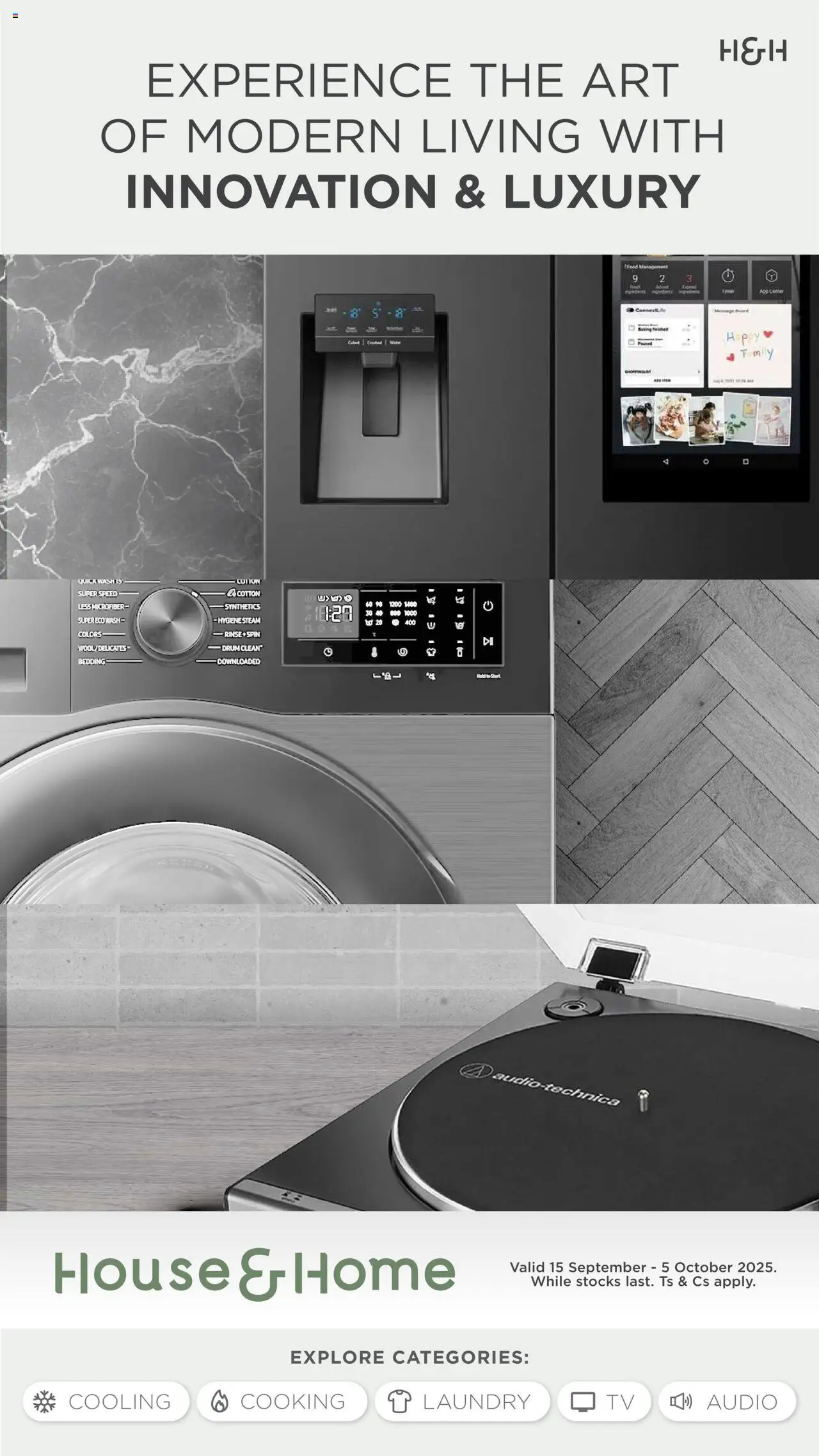 New House and Home catalogue – valid from 15.09.2025 | Page: 1 | Products: Audio, Art, TV