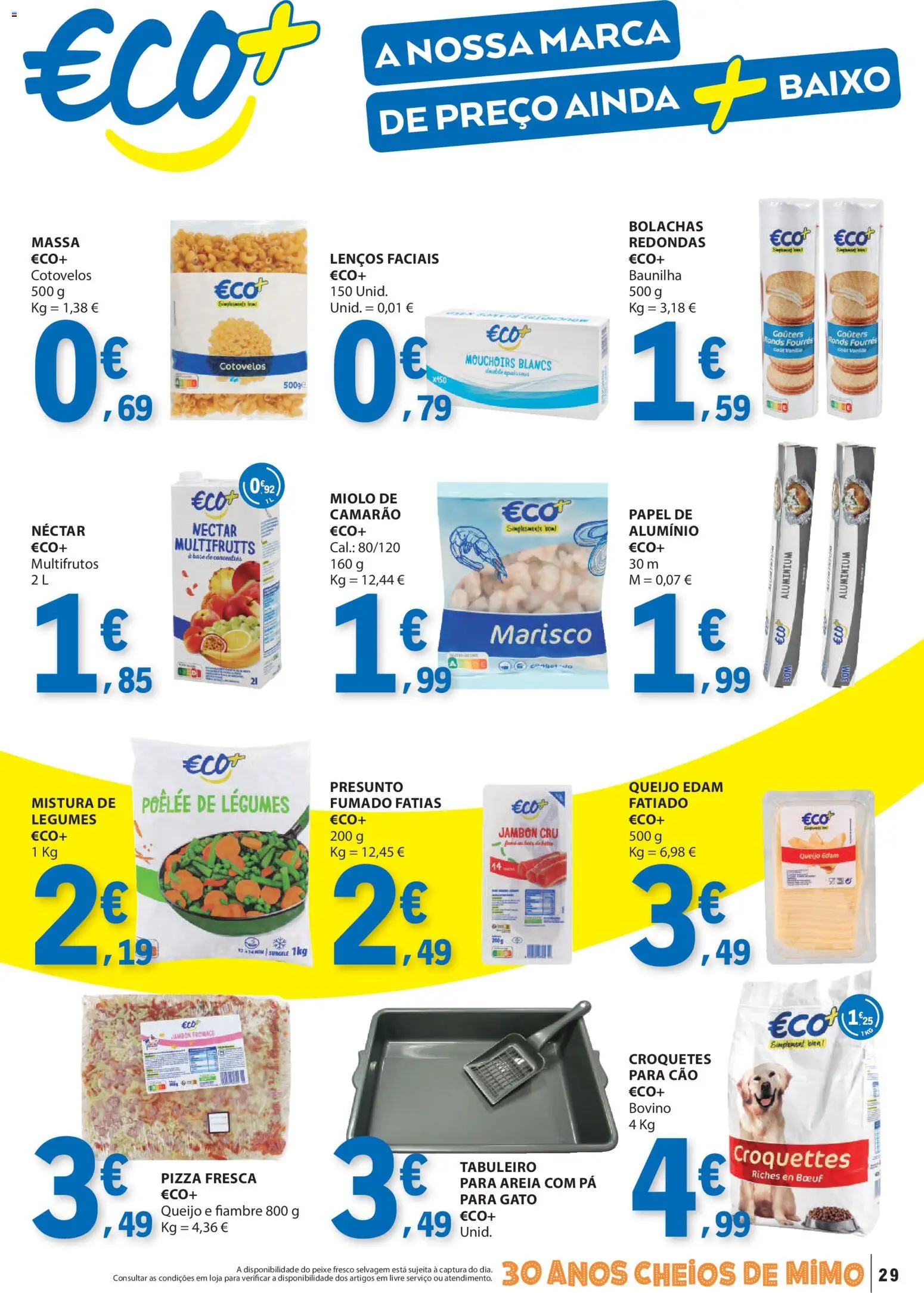 E.Leclerc folheto │ válido de 22.01.2026 | Página: 29 | Produtos: Areia, Bolachas, Presunto, Pá