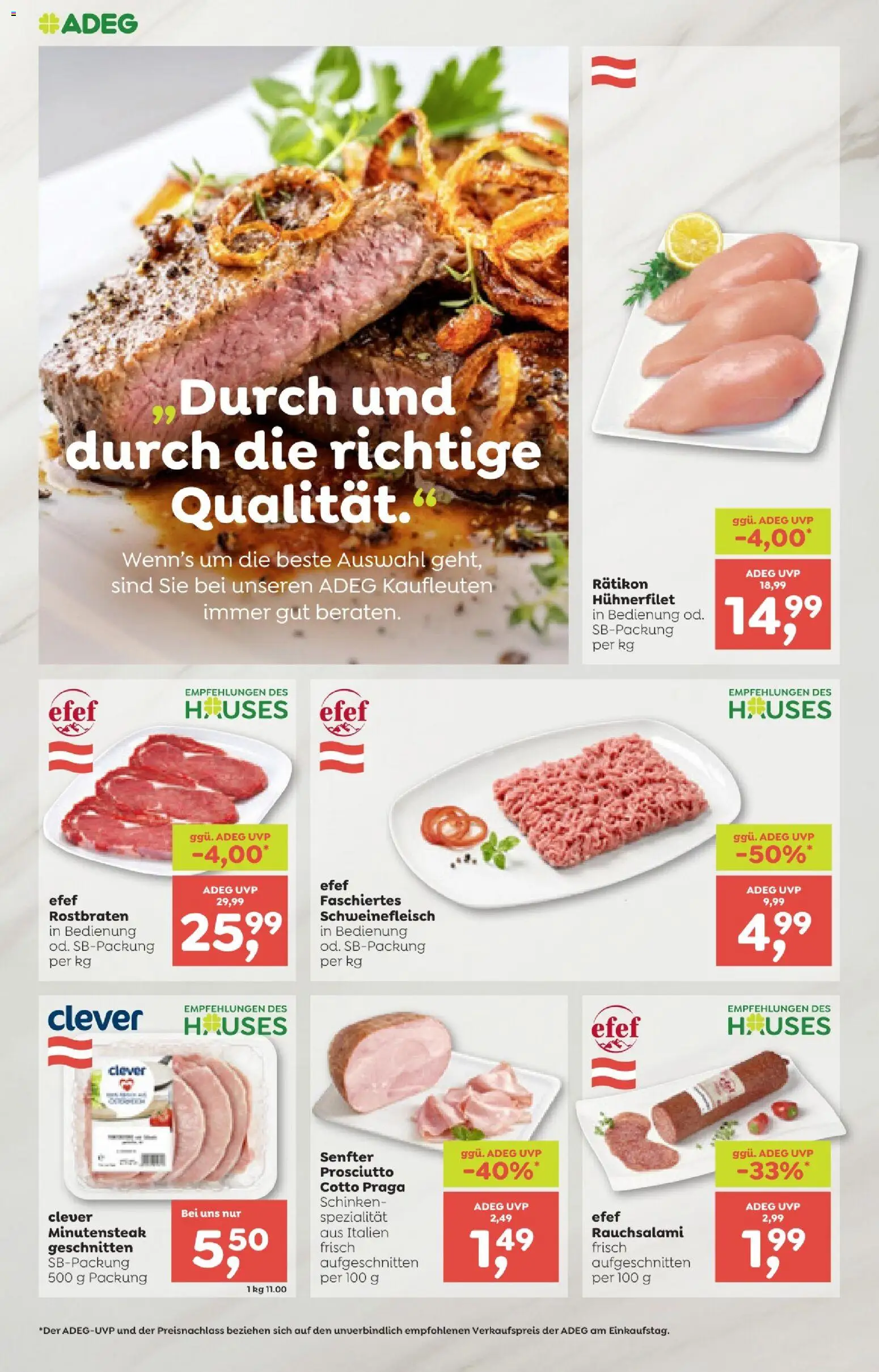 ADEG Vorarlberg gültig ab 22.01.2026 | Seite: 8 | Produkte: Schinken, Schweinefleisch