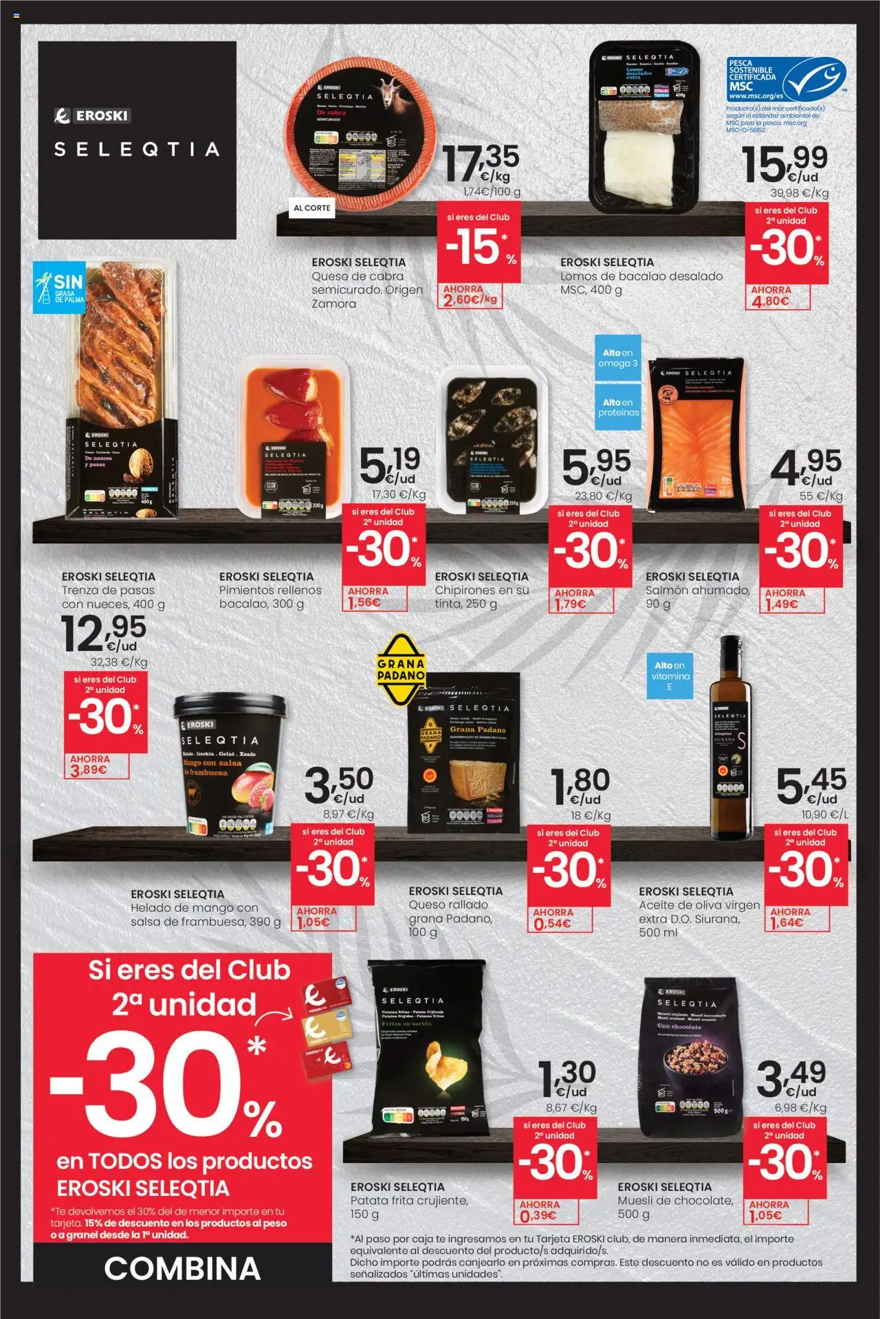 Eroski - Supermercados │ válido desde el 31.07.2025 | Página: 8 | Productos: Queso rallado, Té, Helado, Caja
