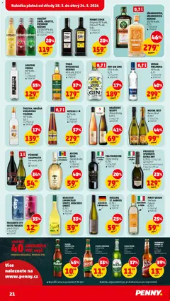 Náhled letáku Penny Market leták od 18.03.2026 | Strana: 21 | Produkty: Vodka, Metaxa, Fernet, Gambrinus