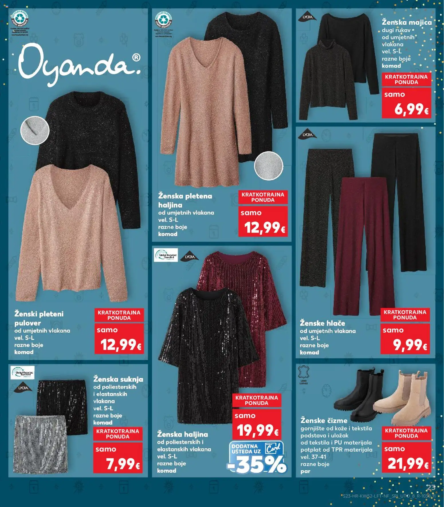 Kaufland katalog | vrijedi od 27.12.2025 | Stranica: 23 | Proizvodi: Majica, Hlače, Čizme, Haljina
